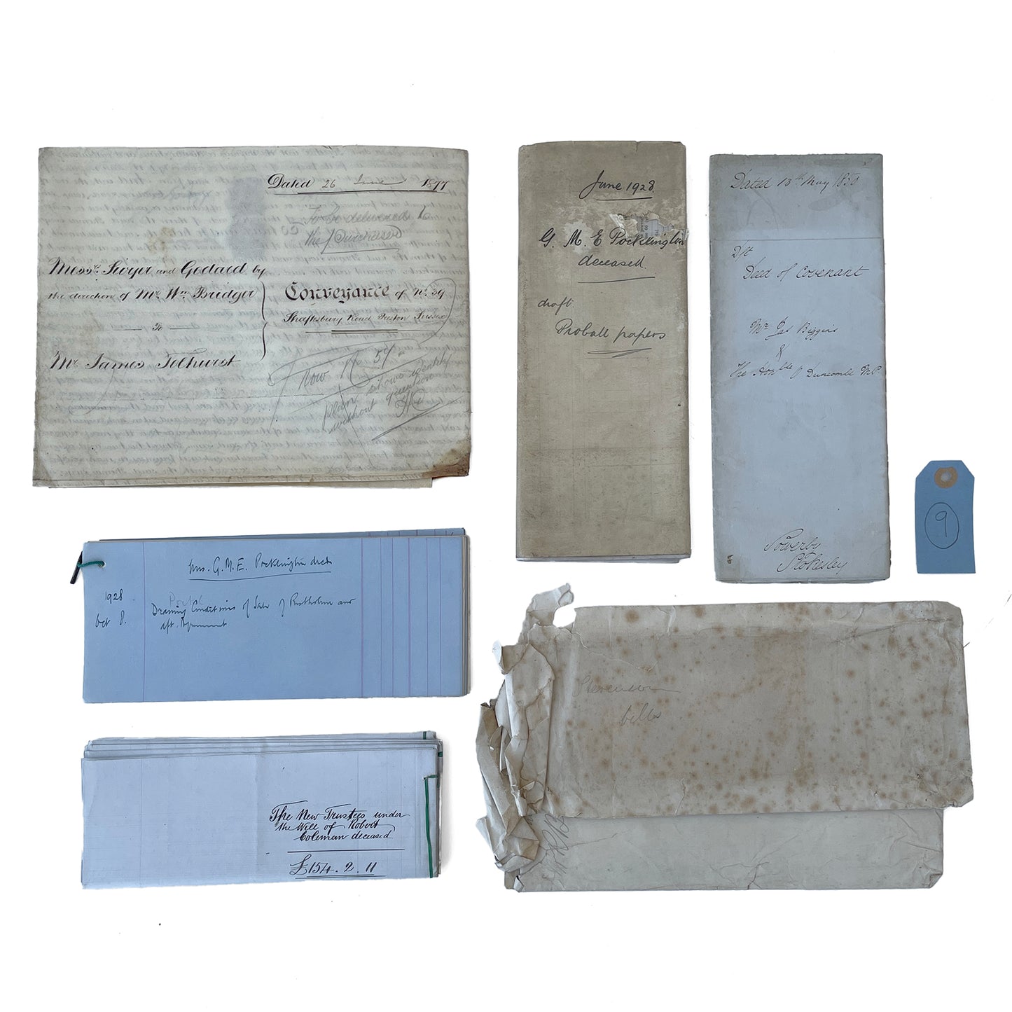 Beautiful Bundle of Legal Documents Circa 1850s – 1920s – Bundle 9