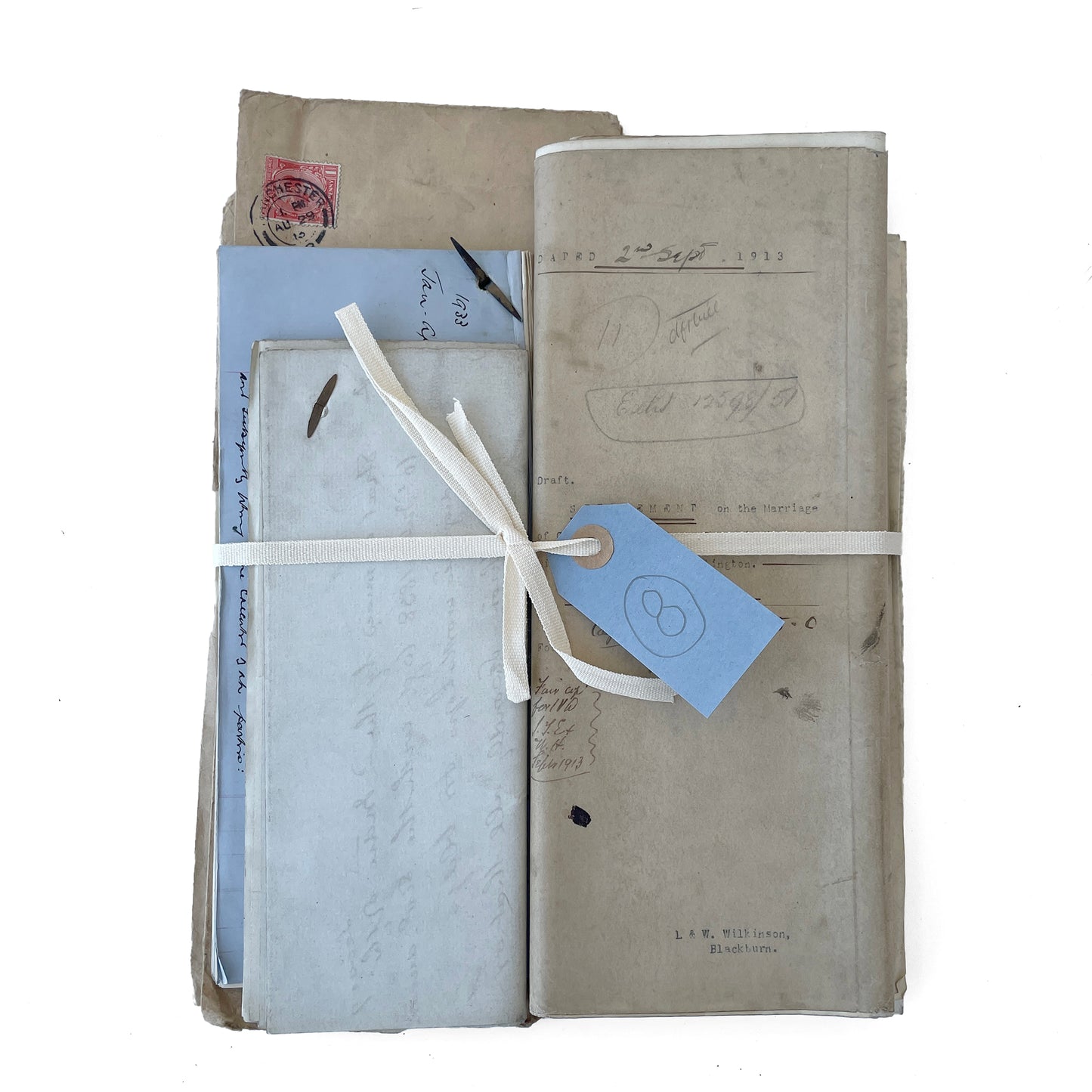 Beautiful Bundle of Legal Documents Circa 1830s – 1930s – Bundle 8