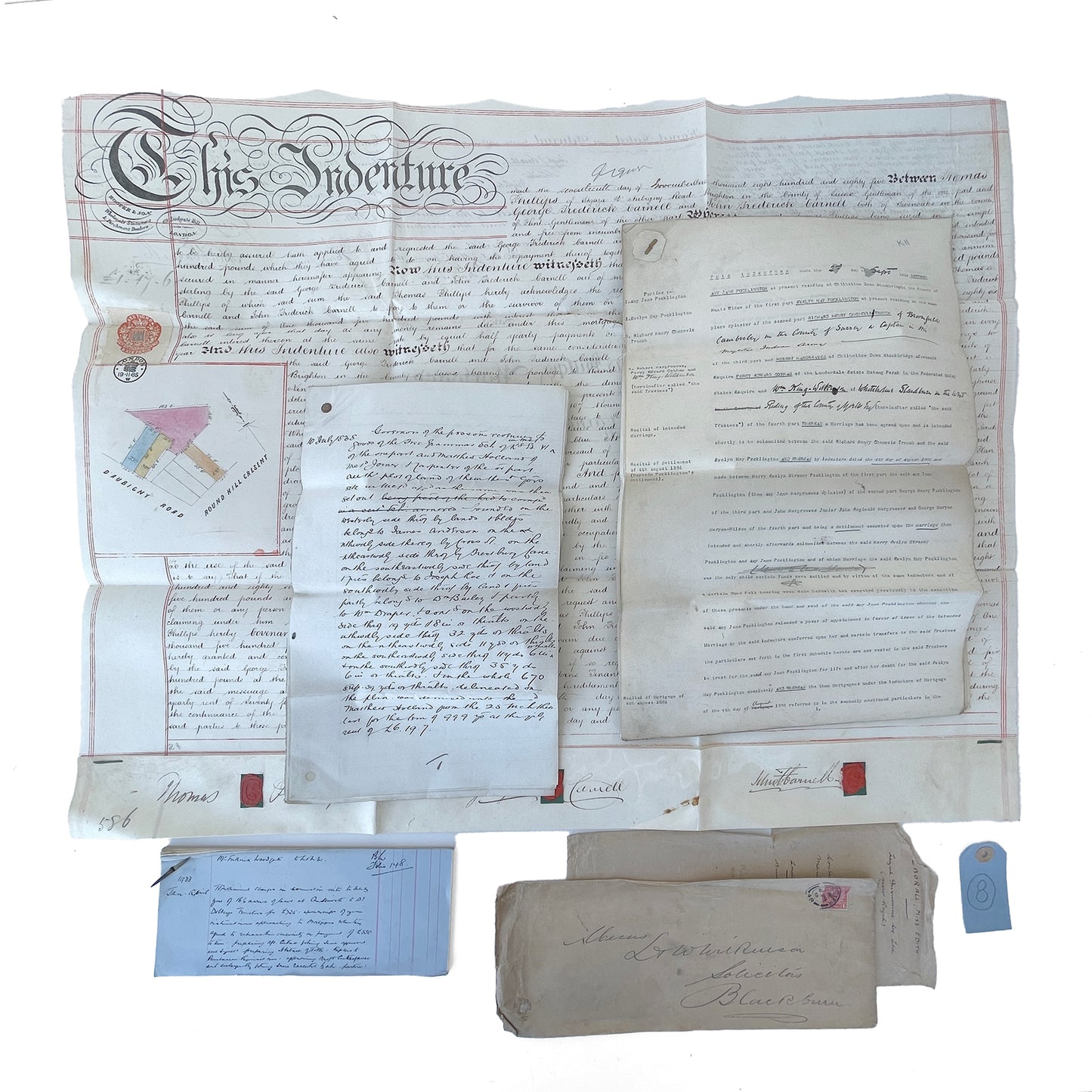 Beautiful Bundle of Legal Documents Circa 1830s – 1930s – Bundle 8
