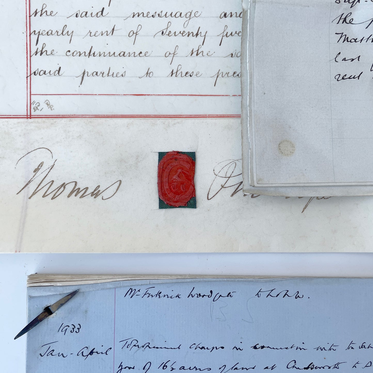 Beautiful Bundle of Legal Documents Circa 1830s – 1930s – Bundle 8