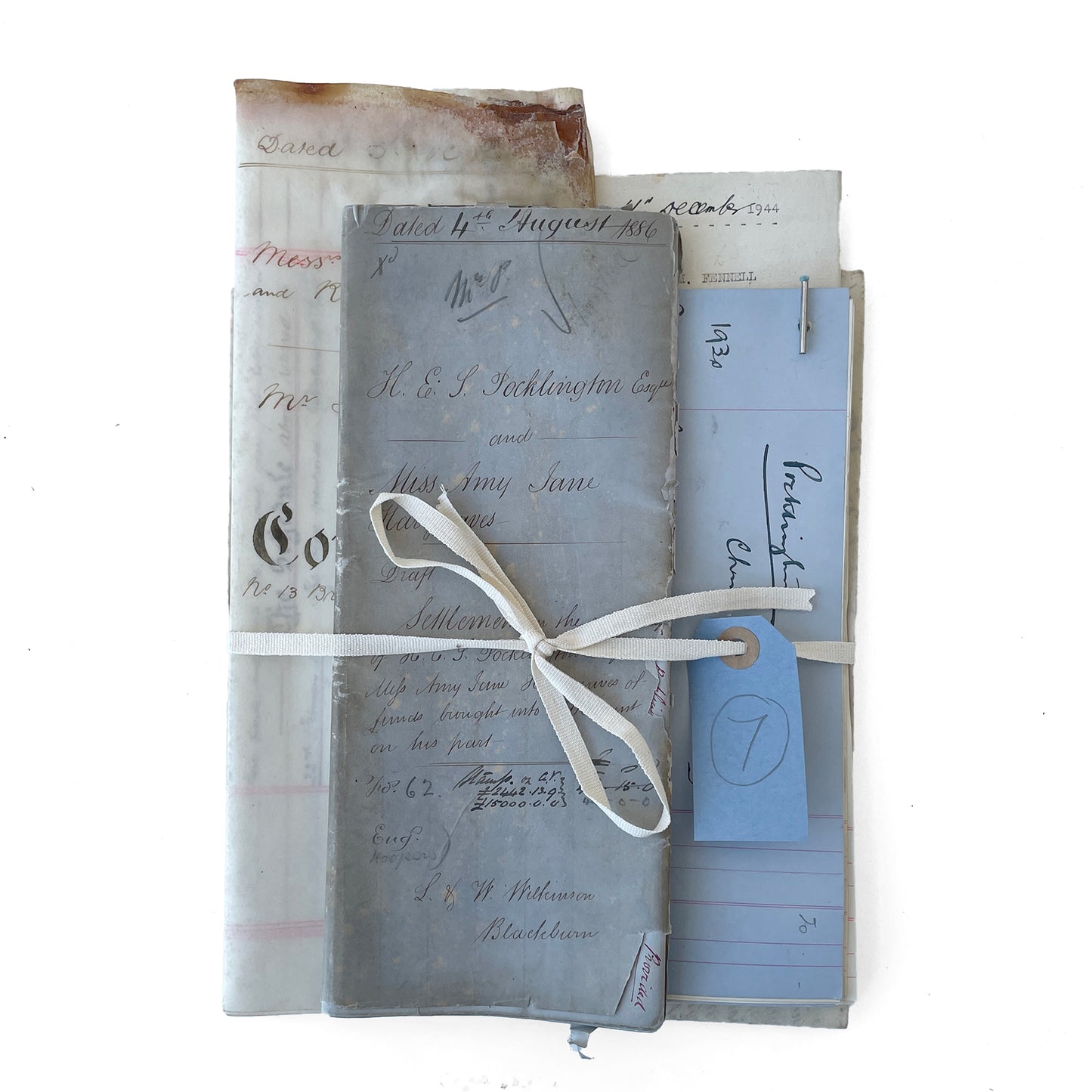 Beautiful Bundle of Legal Documents Circa 1860s – 1940s – Bundle 7