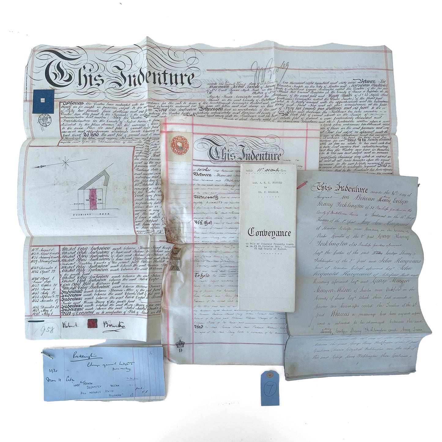 Beautiful Bundle of Legal Documents Circa 1860s – 1940s – Bundle 7