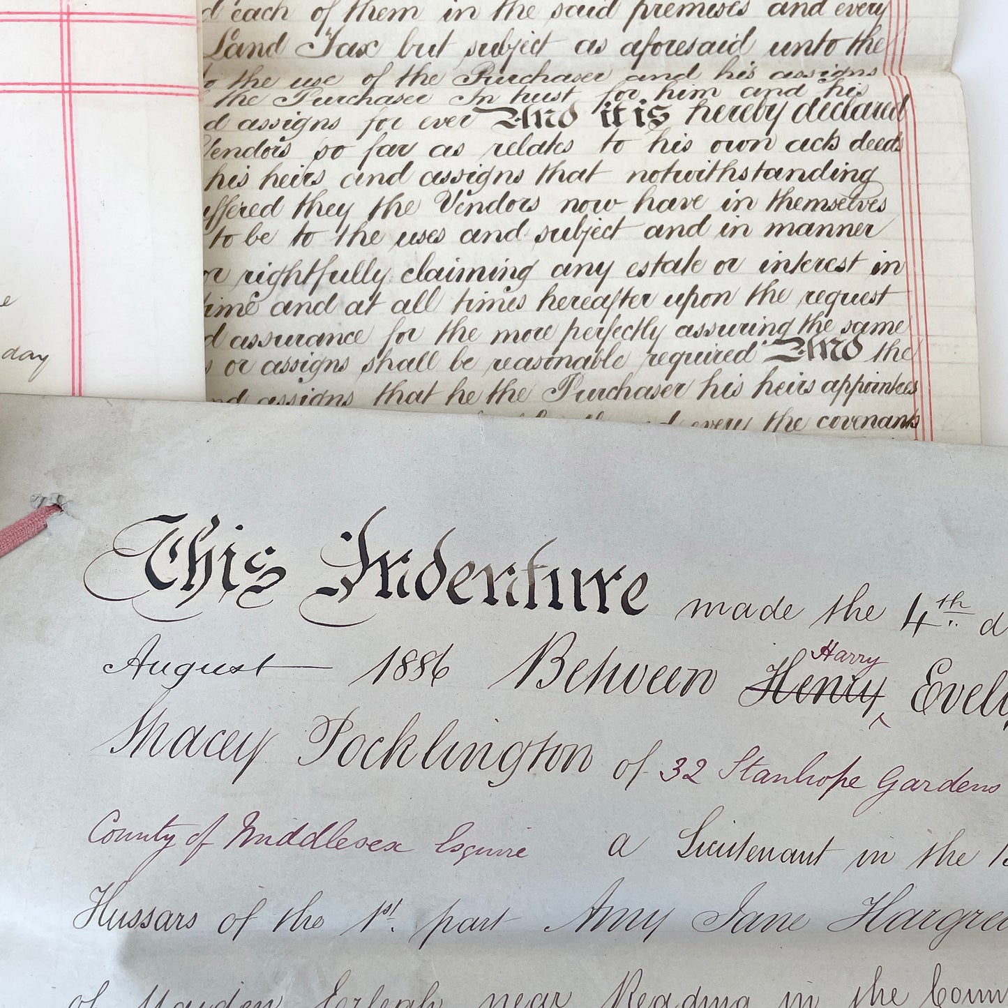 Beautiful Bundle of Legal Documents Circa 1860s – 1940s – Bundle 7