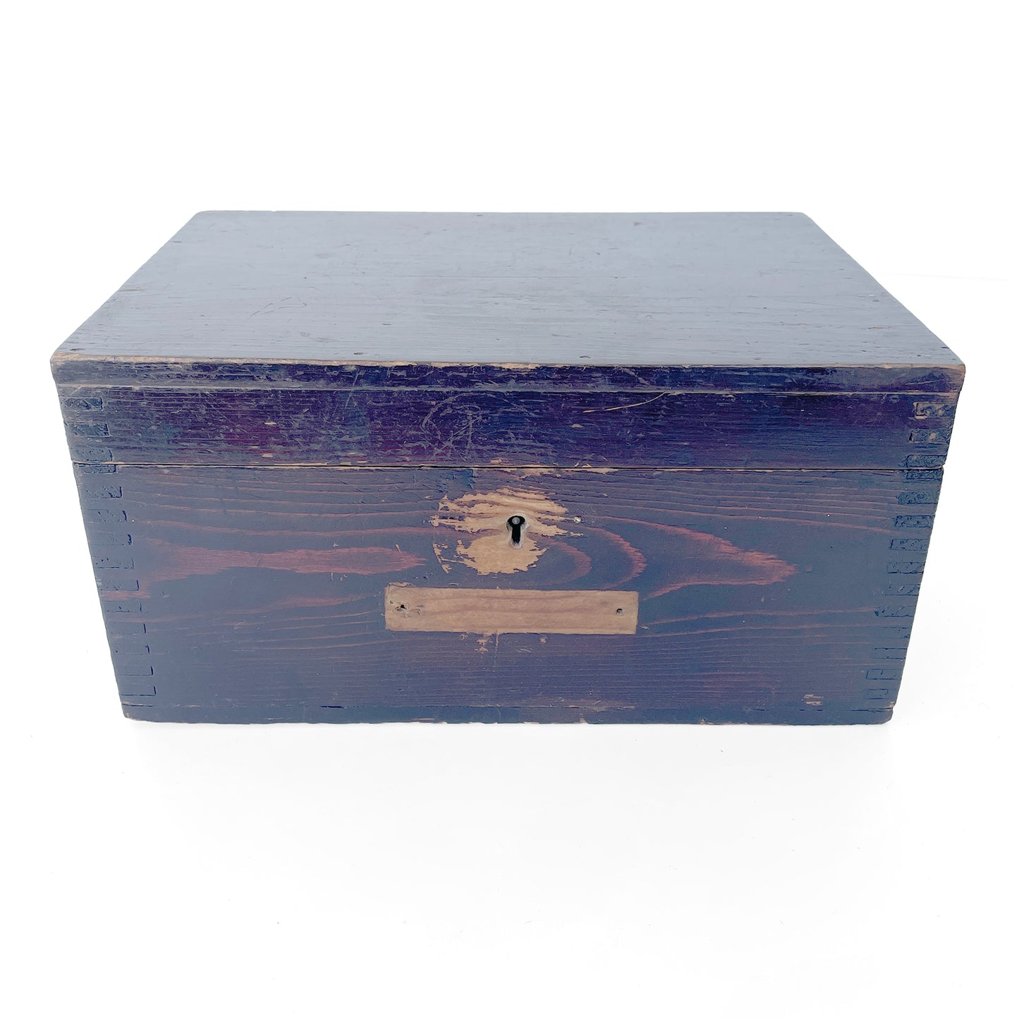 Early 20th Century Solid Pine Desktop Storage Box