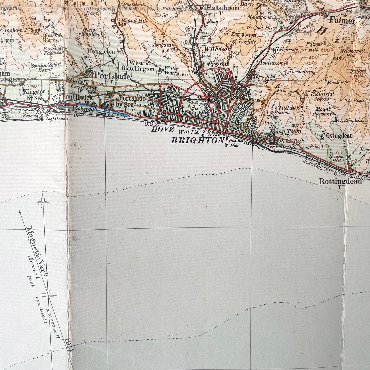 1914 Ordnance Survey Map of Brighton