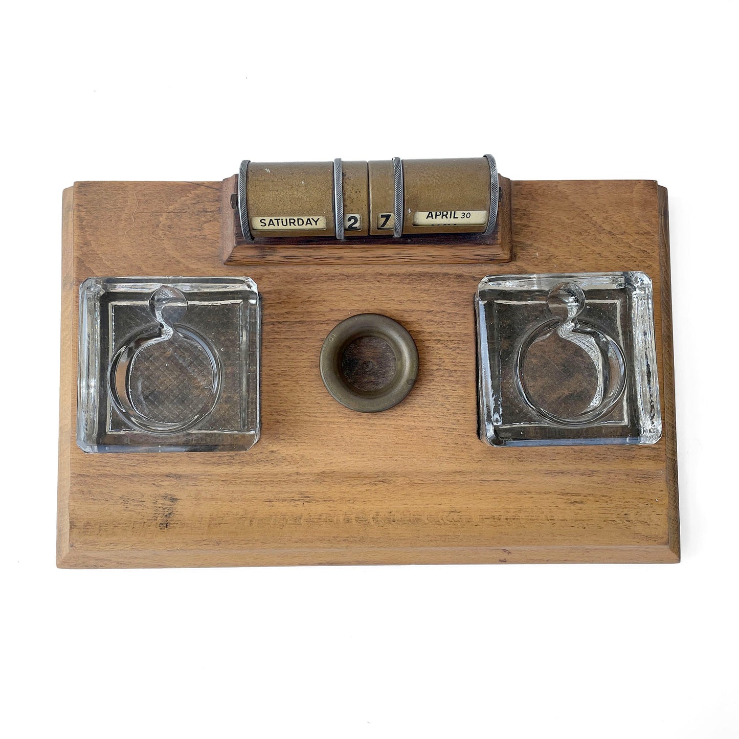 Early 20th Century Ink Wells / Pen Rest / Perpetual Calendar