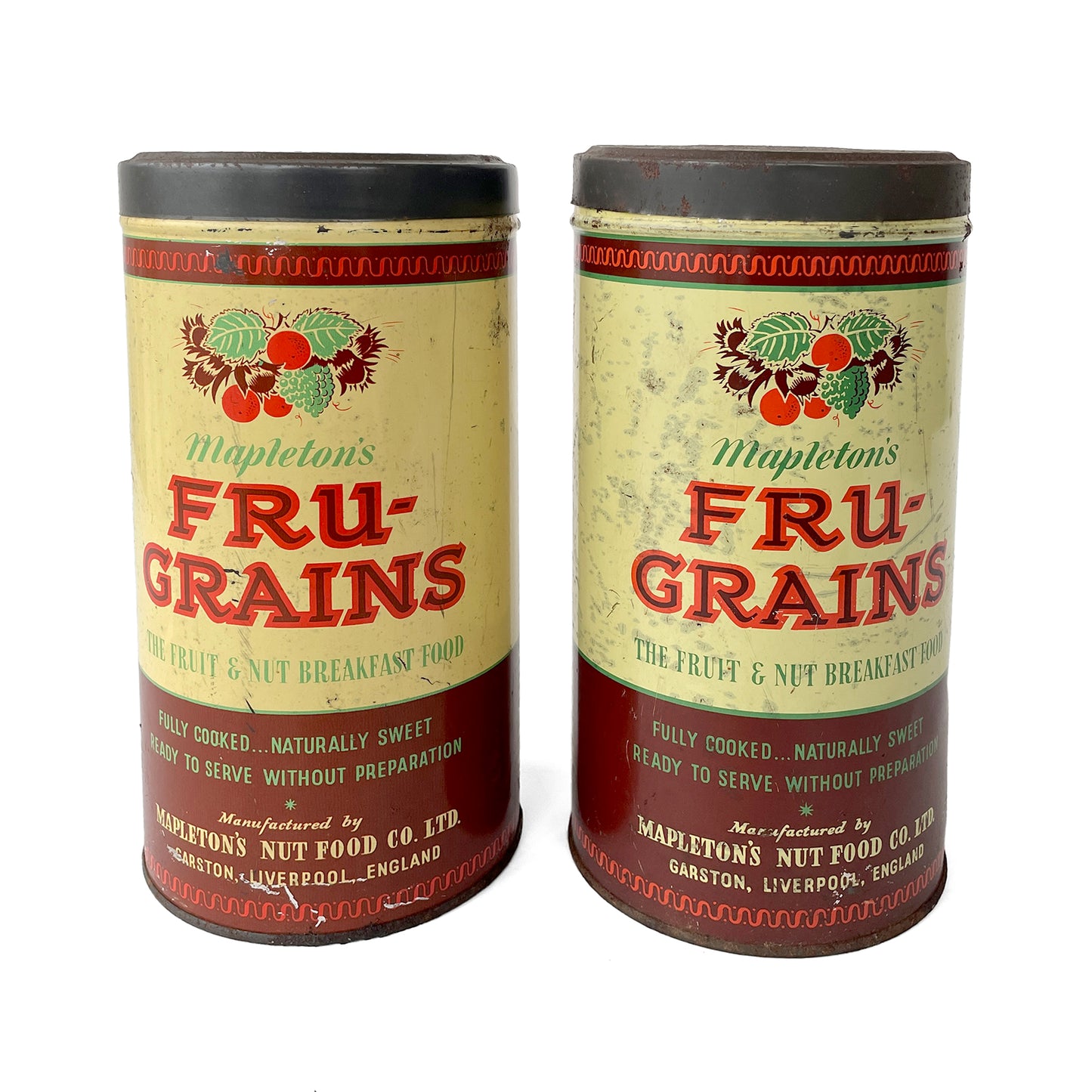 Pair of 1960s ‘Fru-Grains’ Storage Tins