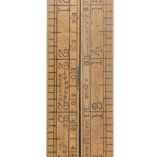 Early 20th Century 3 Foot Fold-Out Ruler