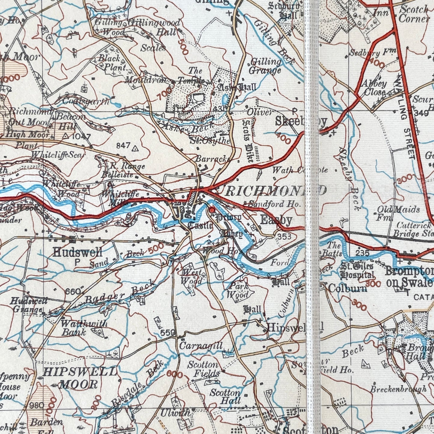 1932 Ordnance Survey Map of Middlesbrough, Richmond and Ripon