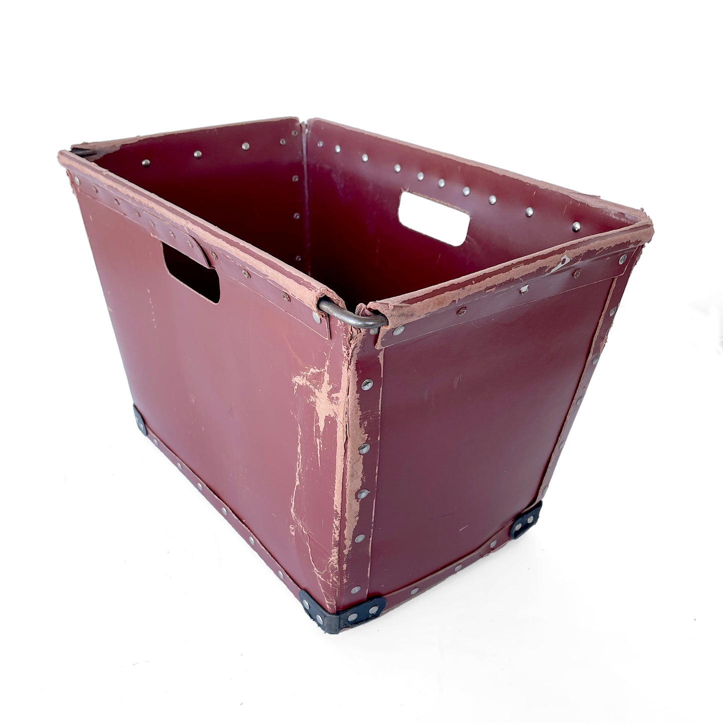 Pair of Vintage Industrial ‘Vulcanised’ Card Storage Crates