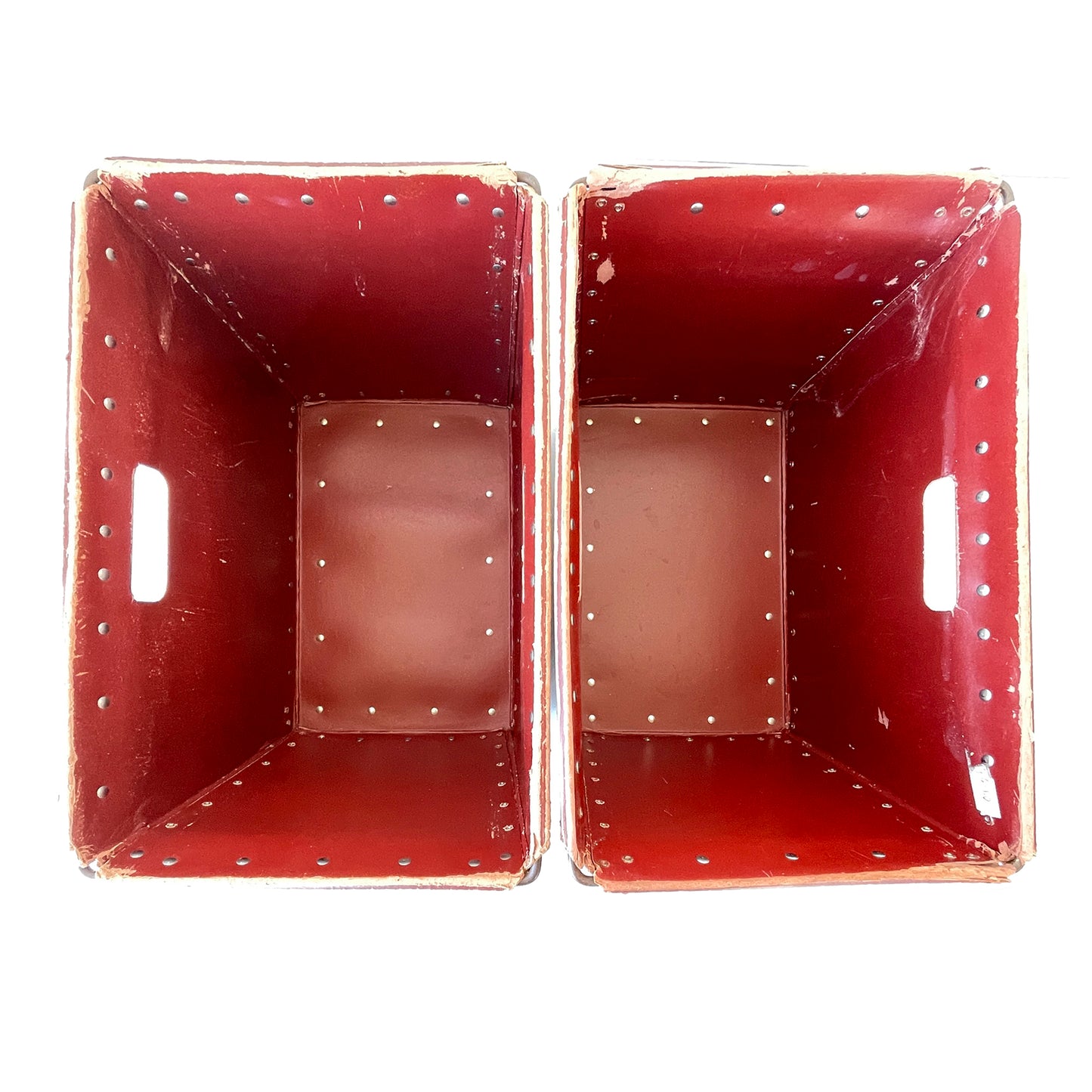 Pair of Vintage Industrial ‘Vulcanised’ Card Storage Crates