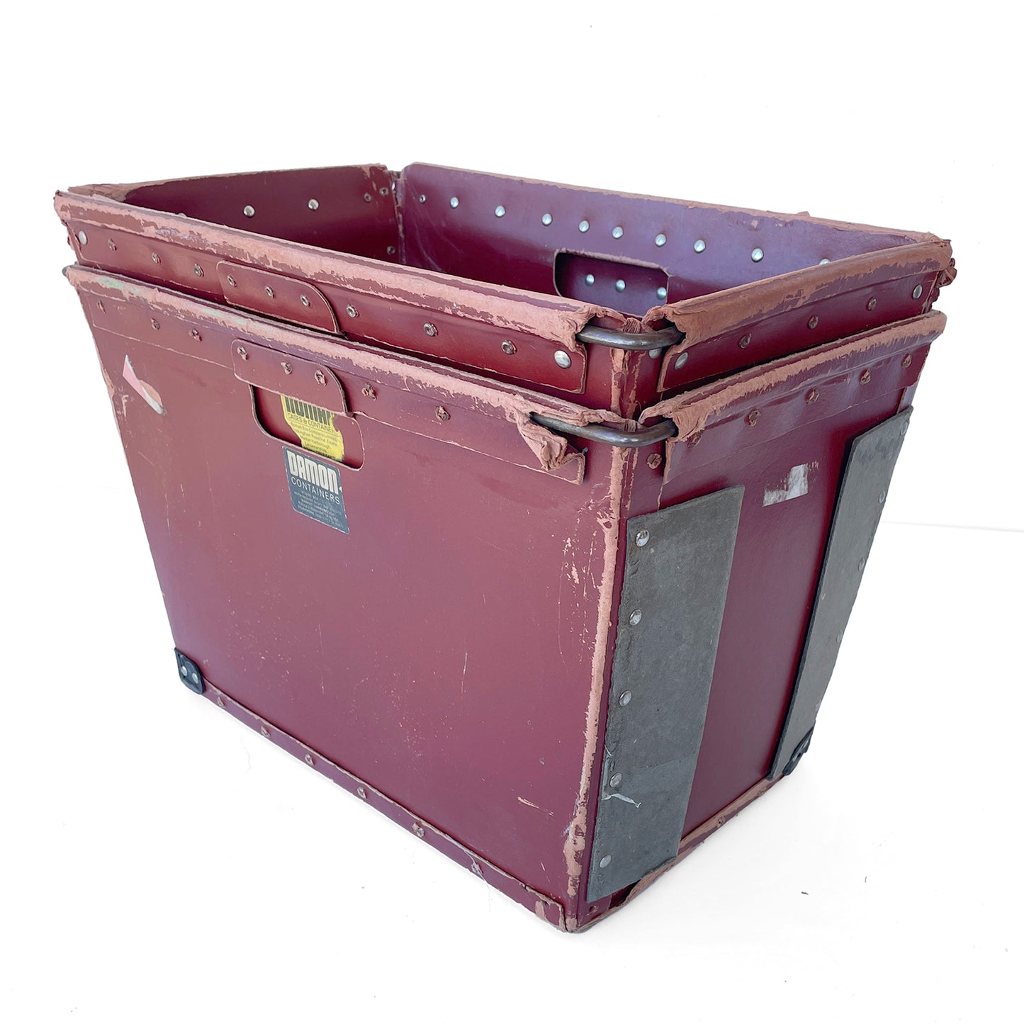Pair of Vintage Industrial ‘Vulcanised’ Card Storage Crates