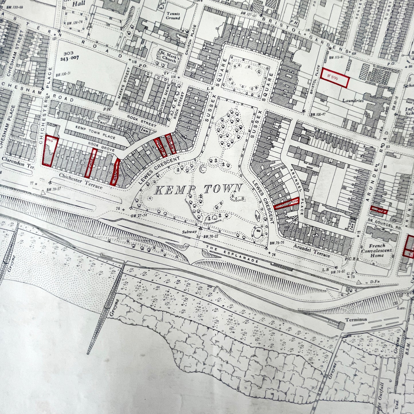 1931 & 1946 Ordnance Survey Maps of Brighton/Kemptown & Roedean