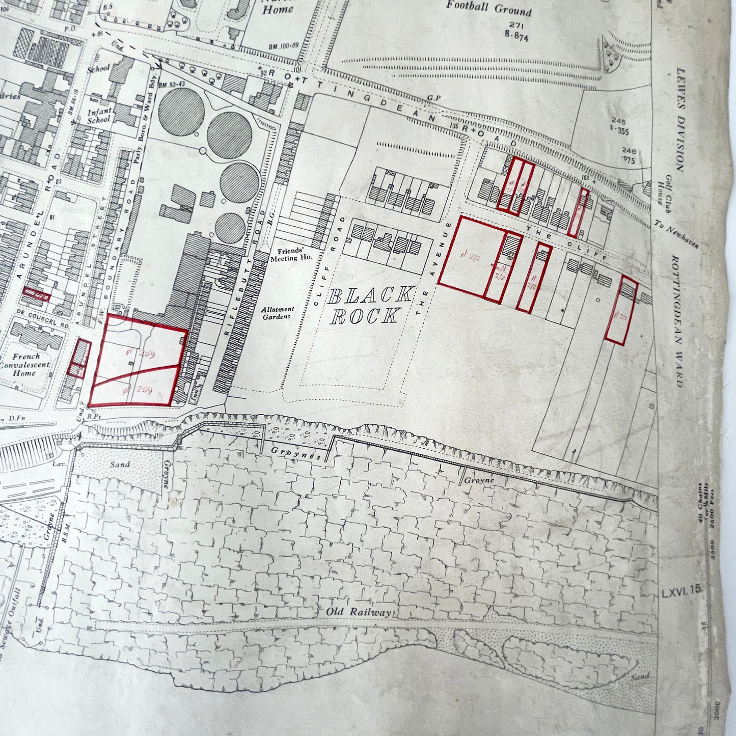 1931 & 1946 Ordnance Survey Maps of Brighton/Kemptown & Roedean