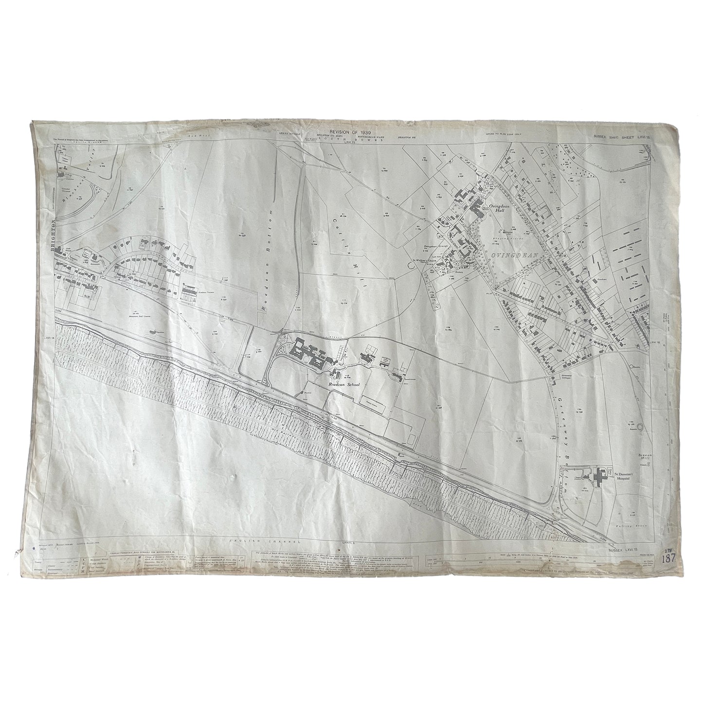 1931 & 1946 Ordnance Survey Maps of Brighton/Kemptown & Roedean