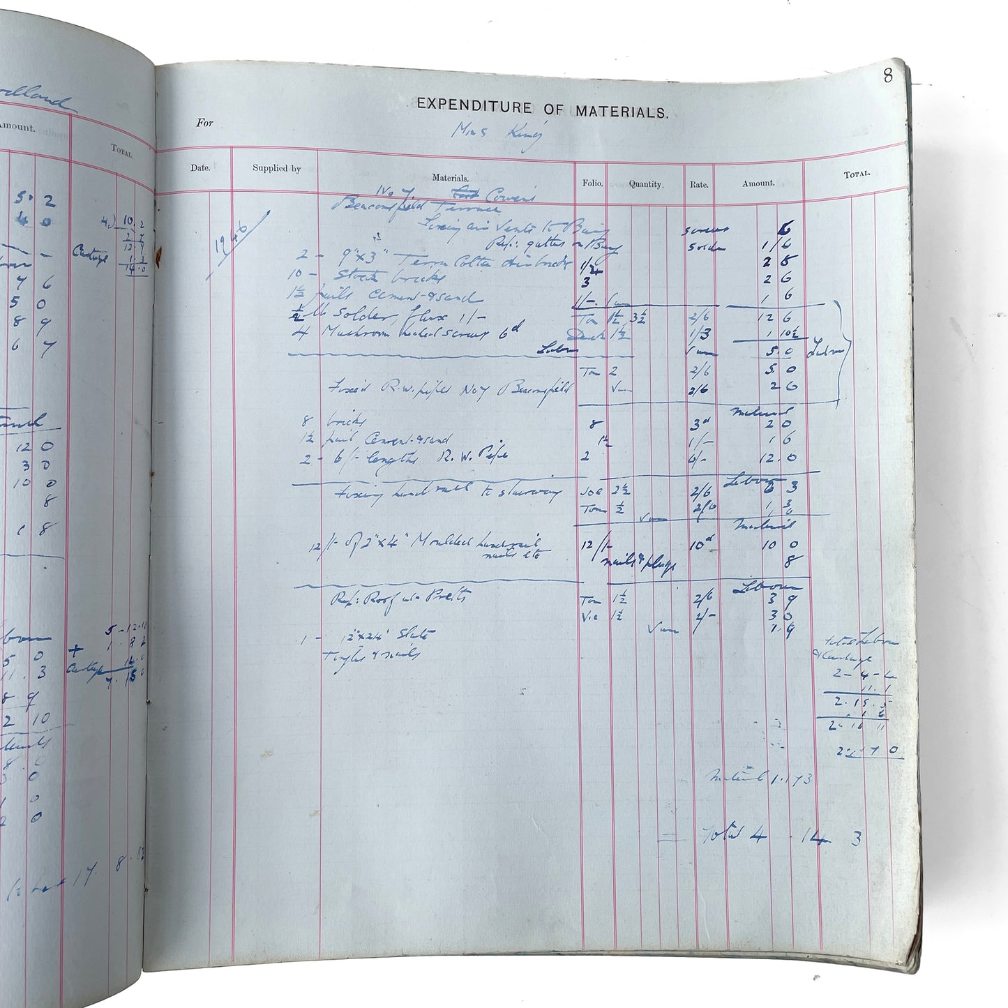 1944 – 1948 Builder’s Ledger
