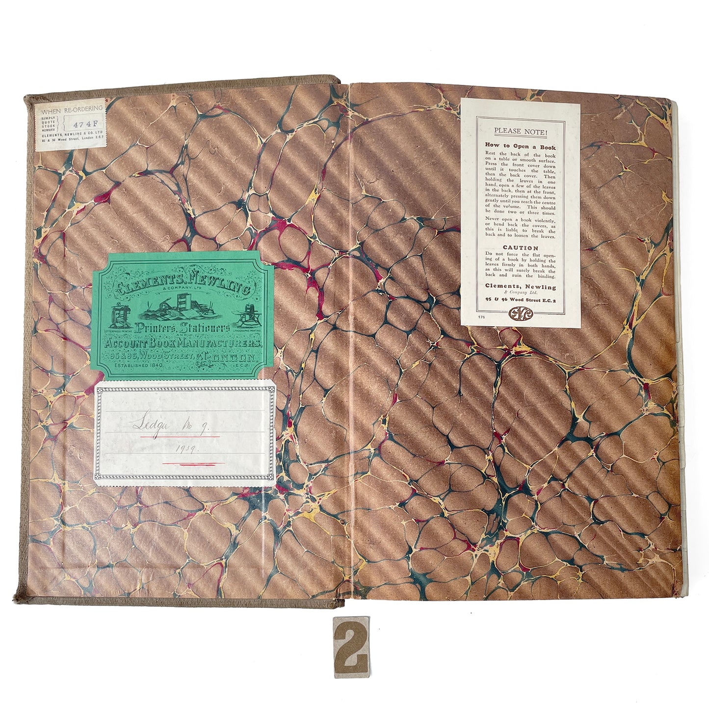 1939 Fabric Bound Ledger – Option 2