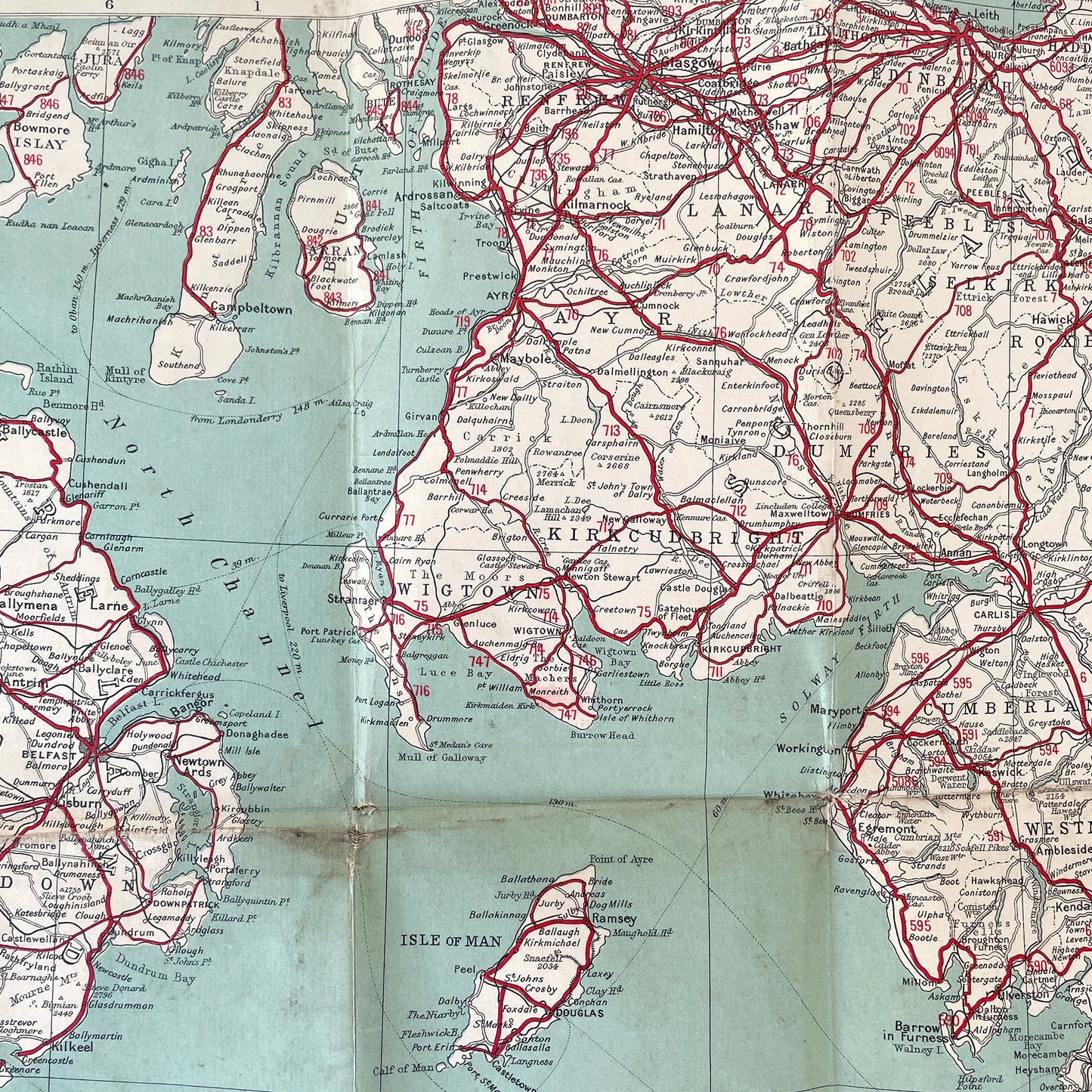 Early 20th Century Map of England and Wales