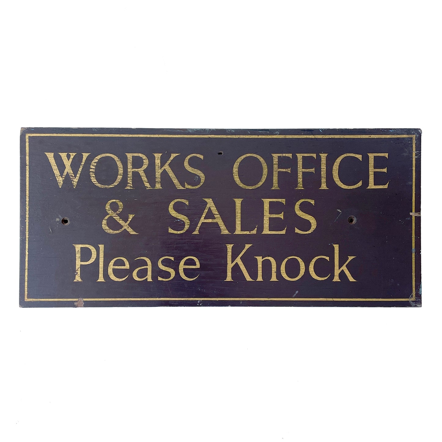 1950s Painted Sign – Works Office & Sales