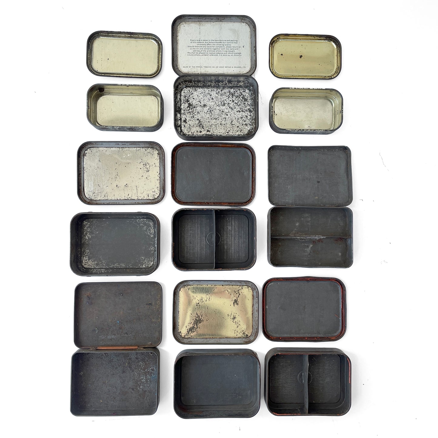 Collection of 9 Vintage Tins