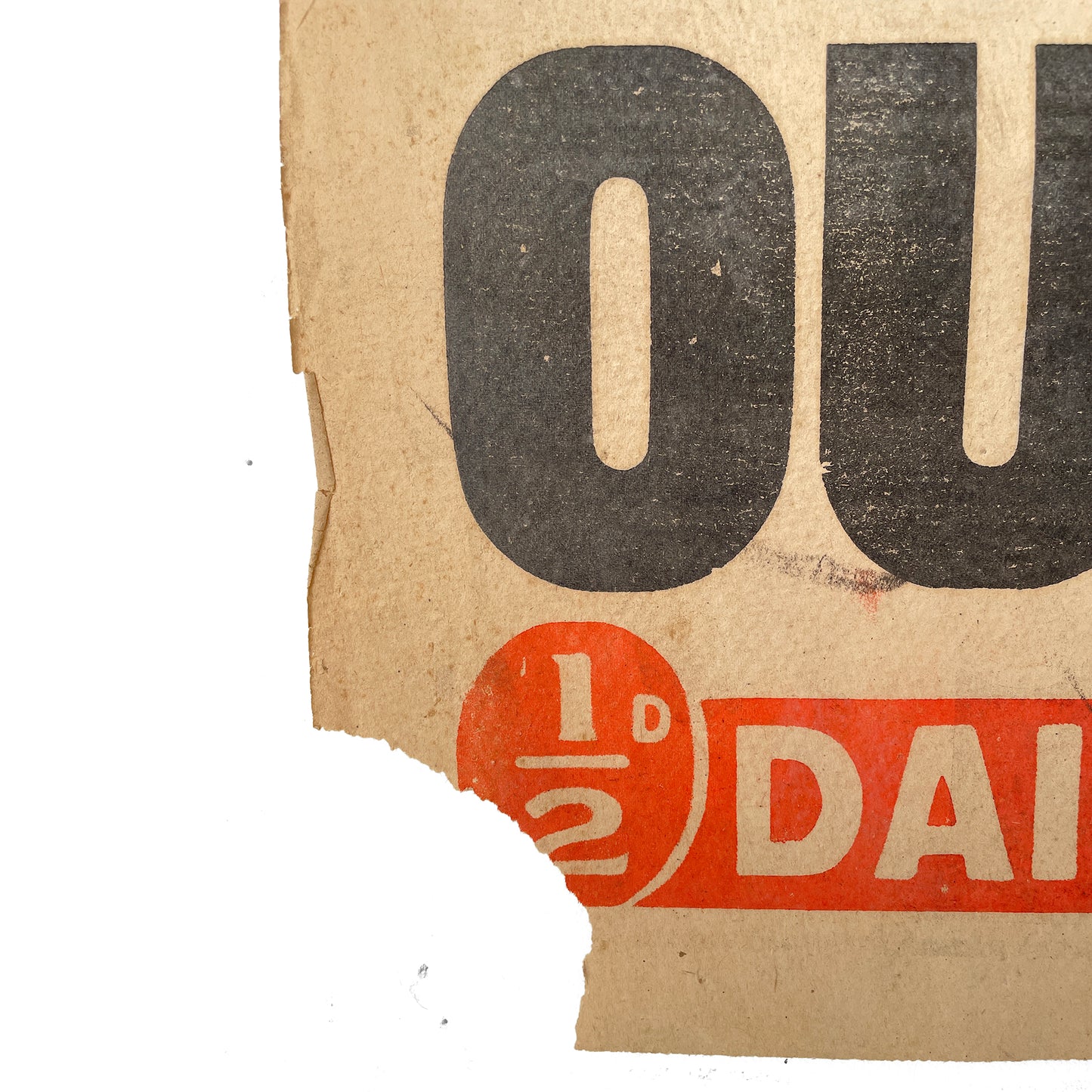 1913 Newspaper Headline Poster – ‘Daily Chronicle – Derby Outrage’