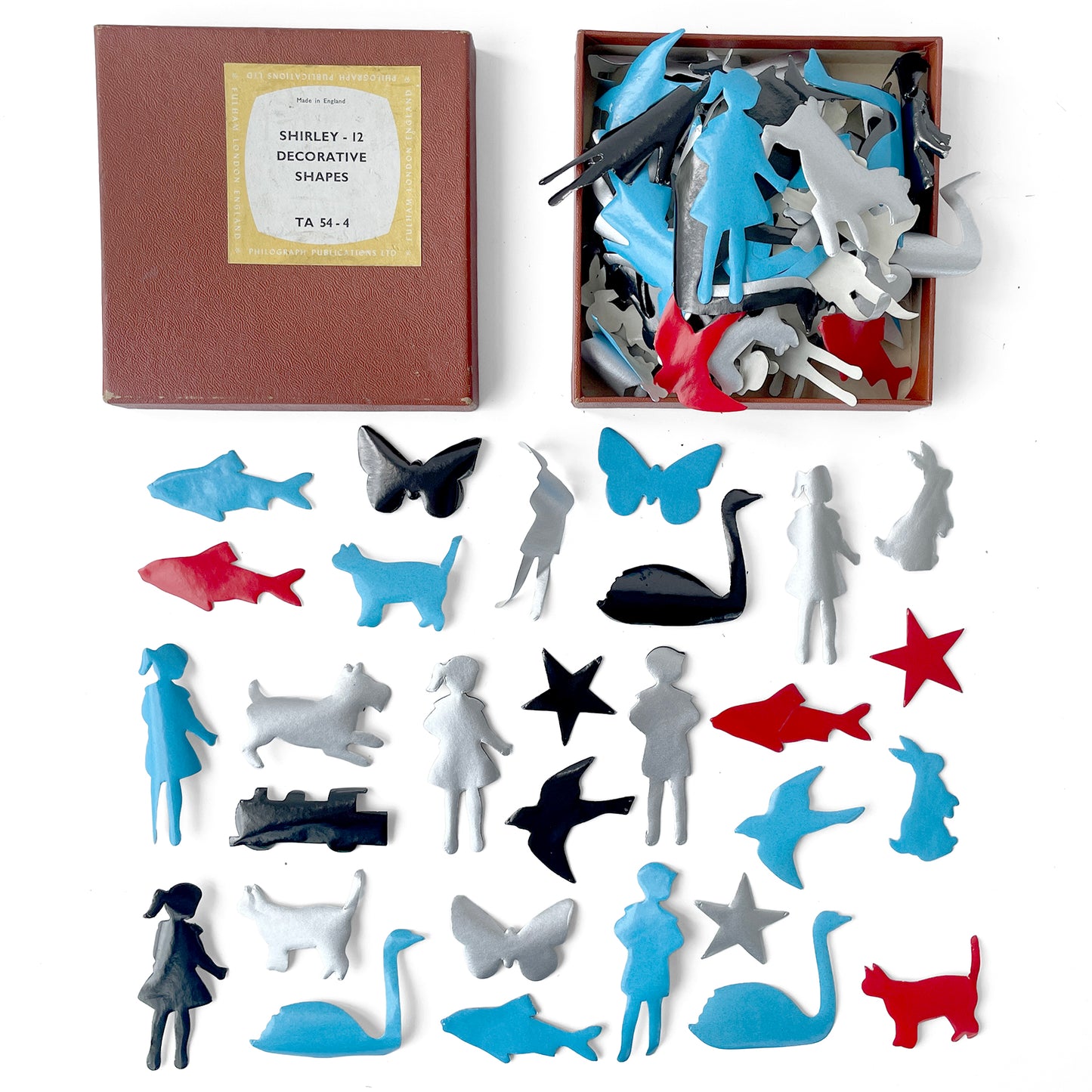 1970s Educational Gummed Decorative Shapes