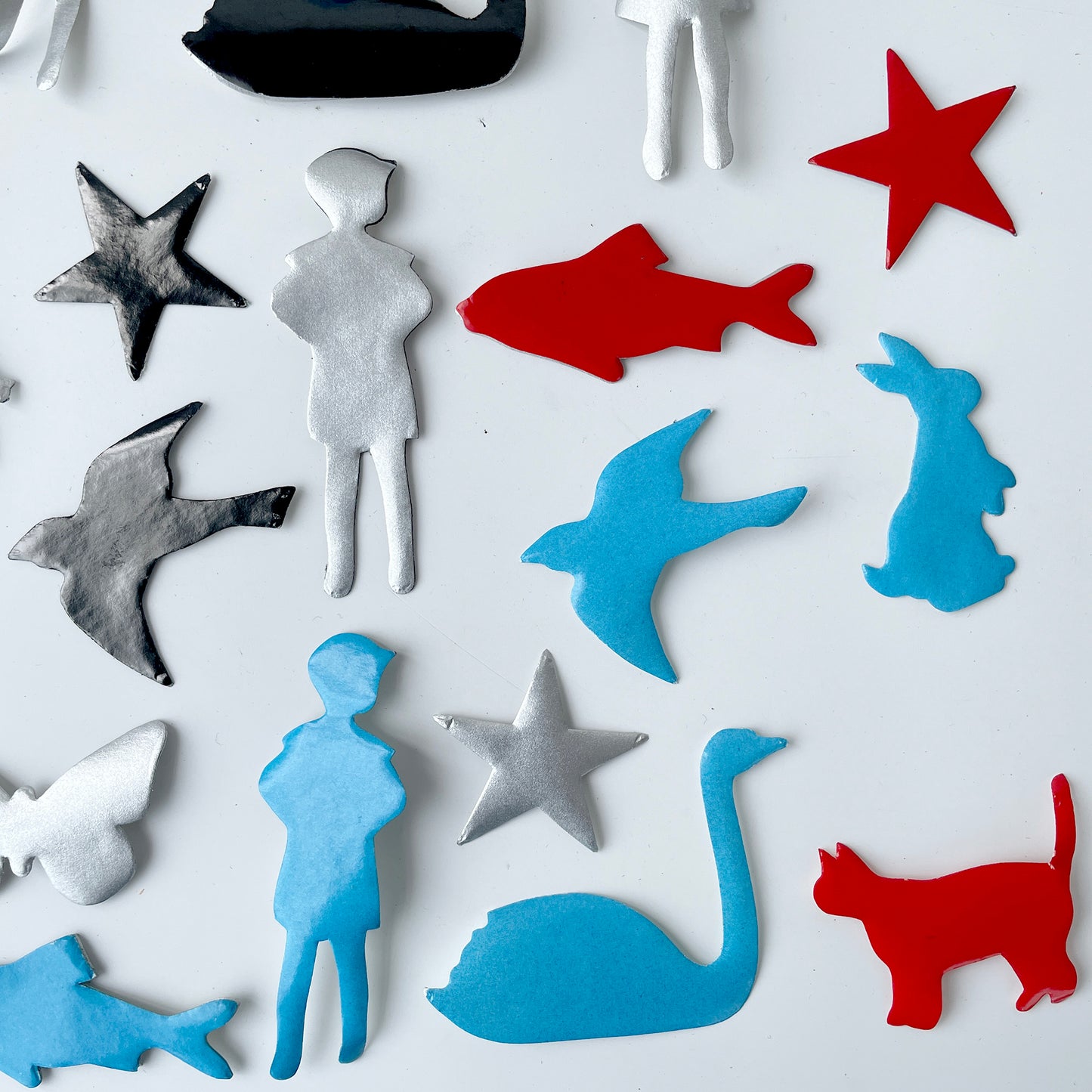 1970s Educational Gummed Decorative Shapes