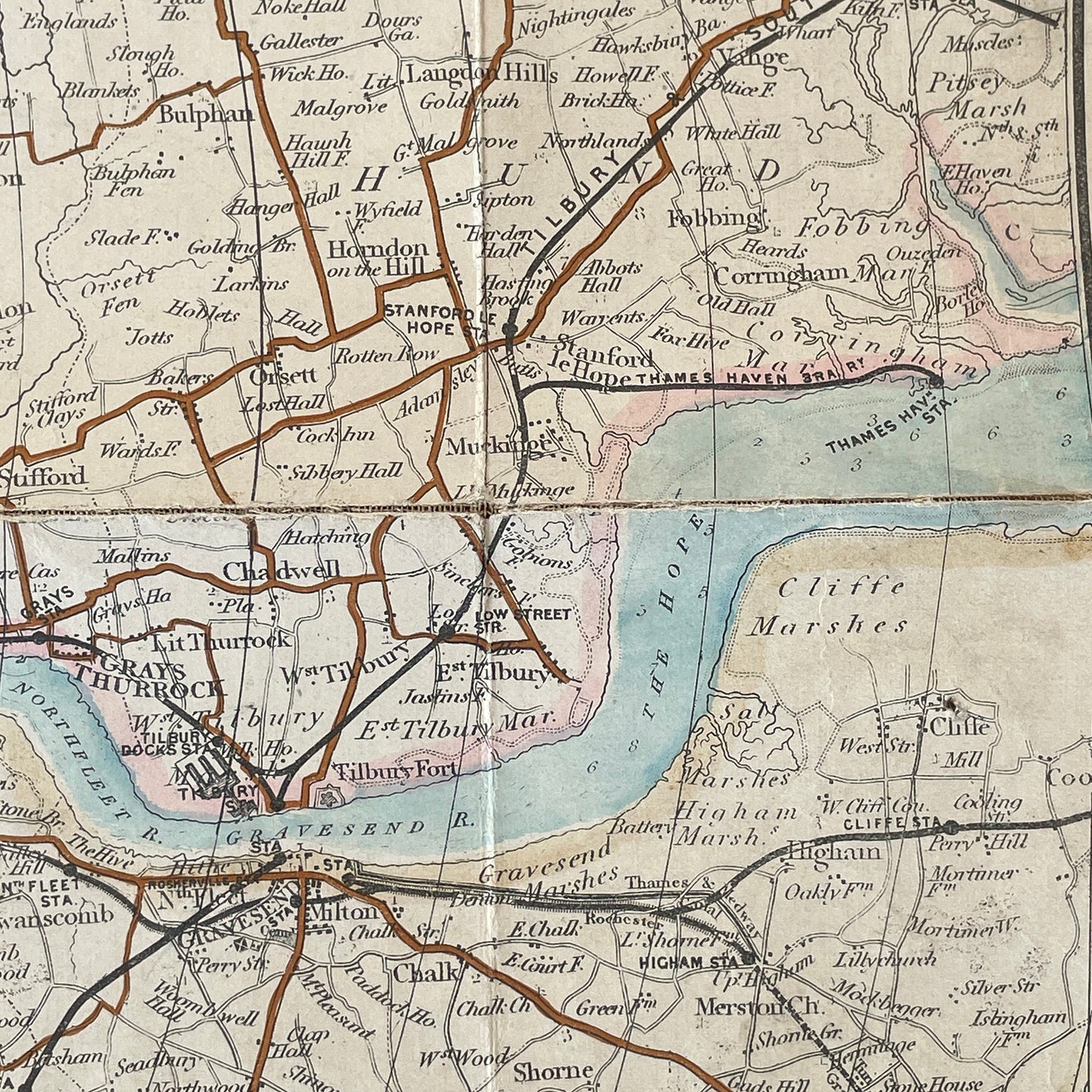 Early 20th Century Map of The Environs of London