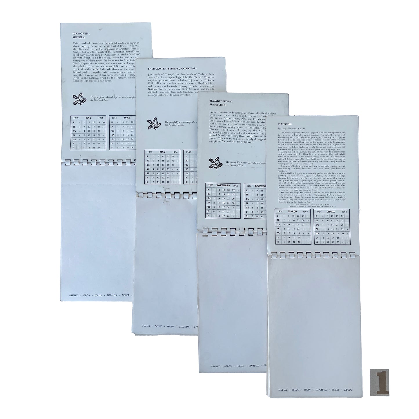 Set of 4 ICI Notebooks Dated 1965/65/66 – OPTION 1