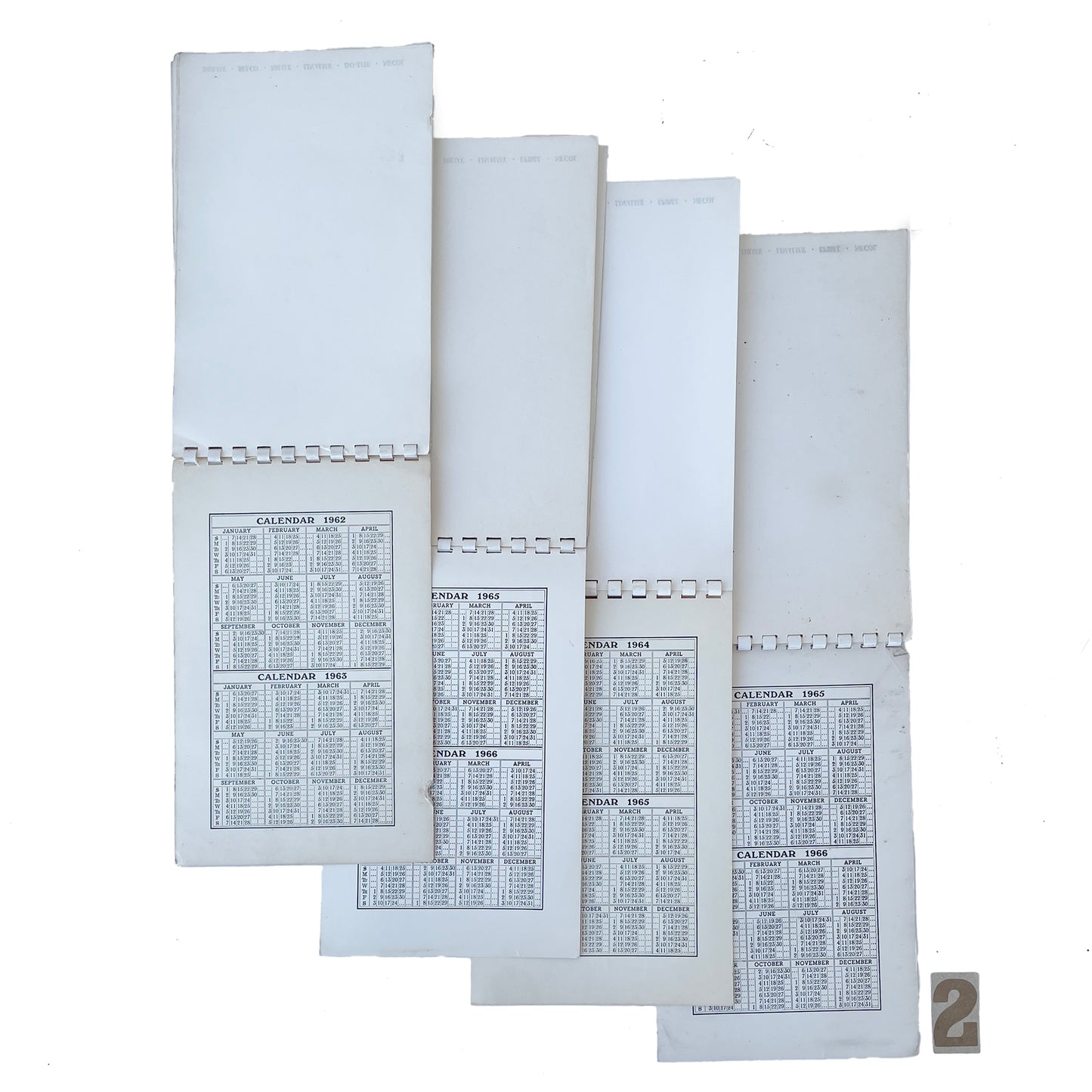 Set of 4 ICI Notebooks Dated 1965/65/66 – OPTION 2
