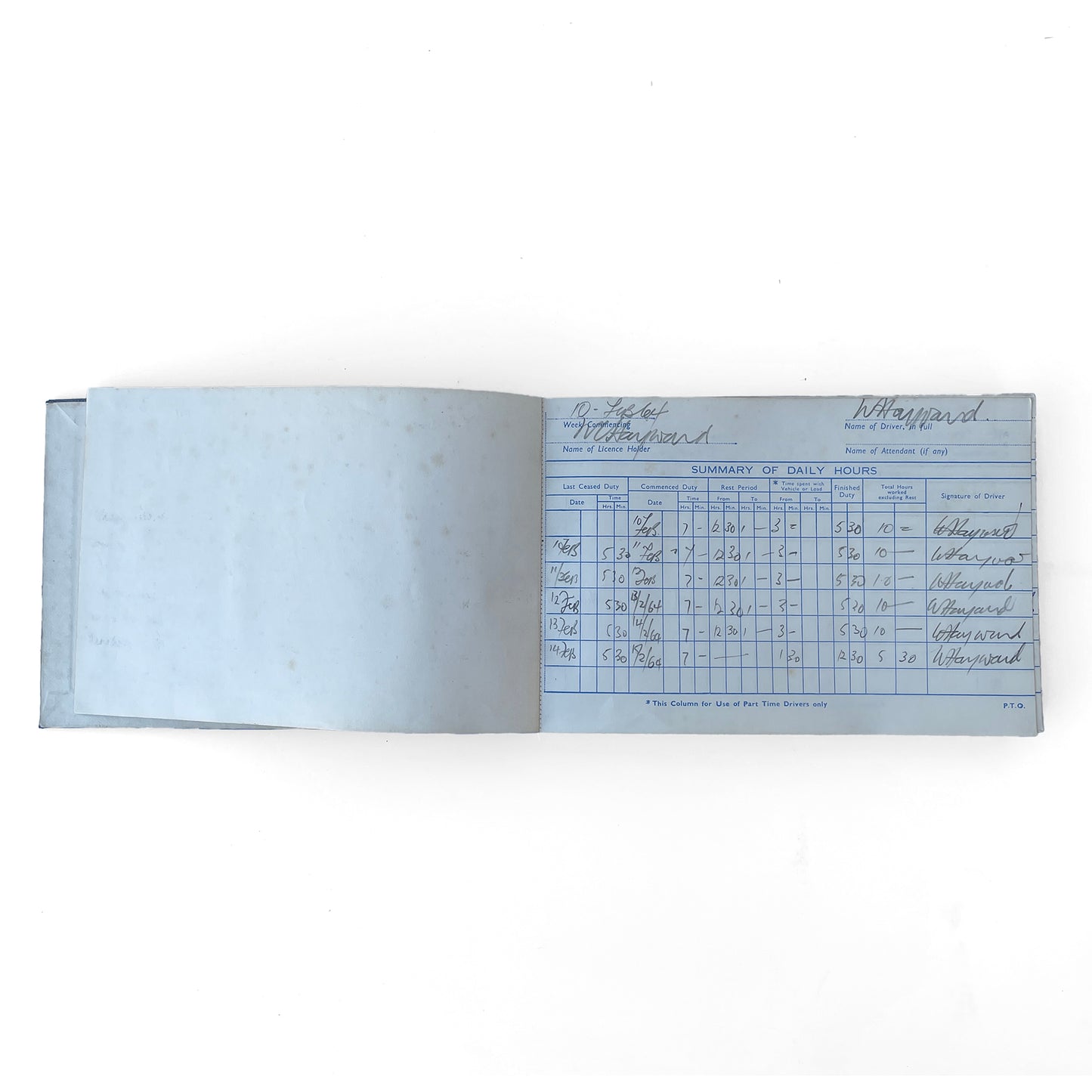 1965 Driver’s Log Book