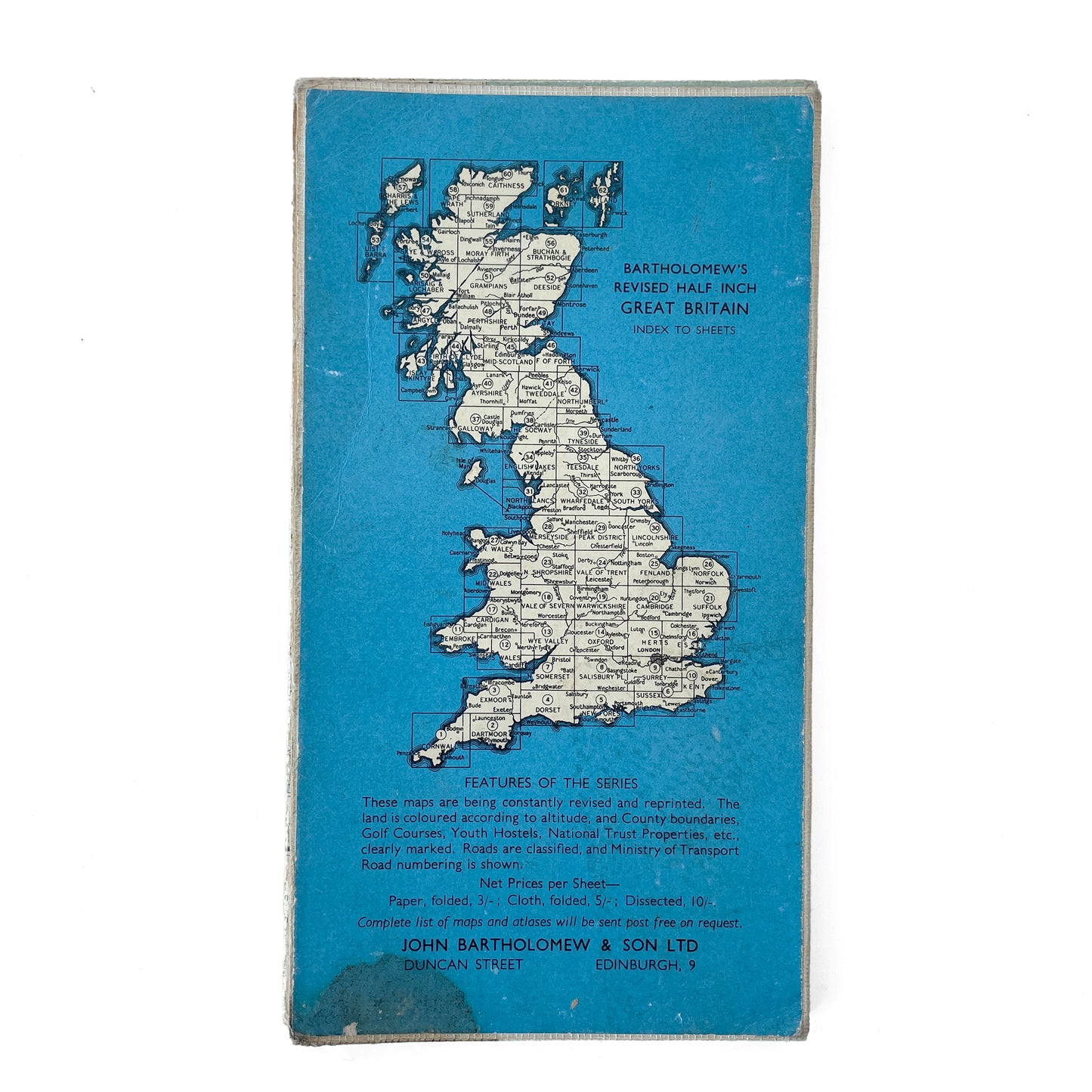 1955 Map of The North Yorkshire Coast
