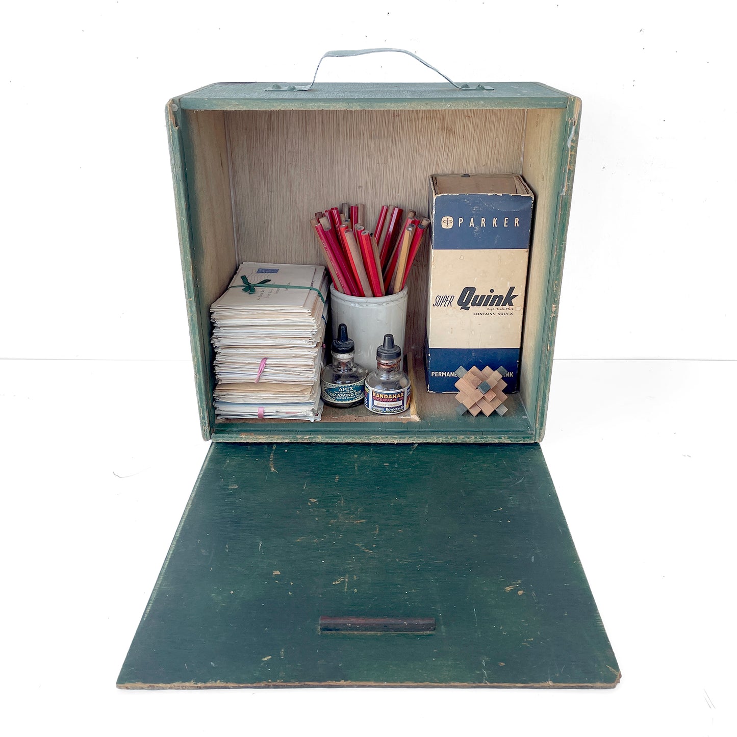 Scratch Built Desktop Storage Box - Green