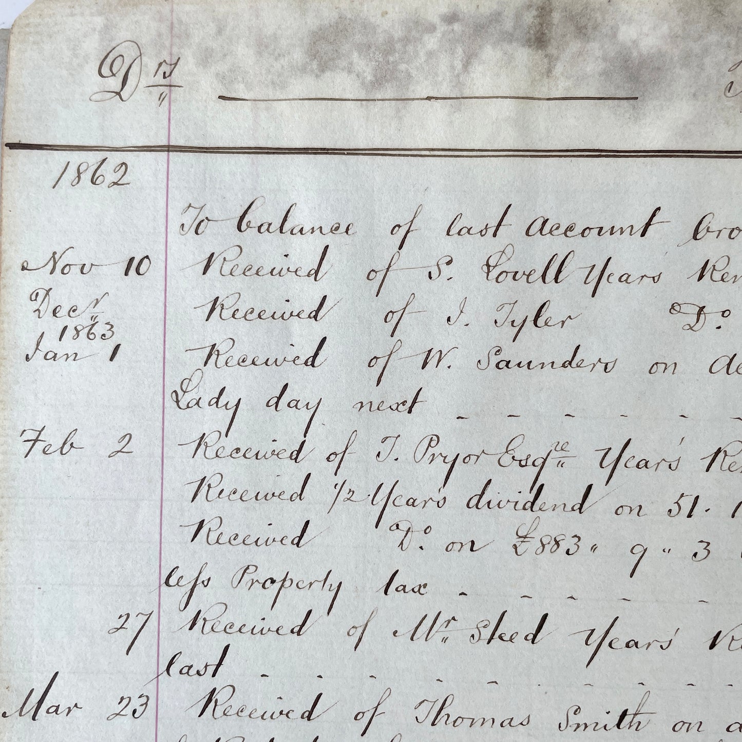 Beautiful 1862 Accounts Book