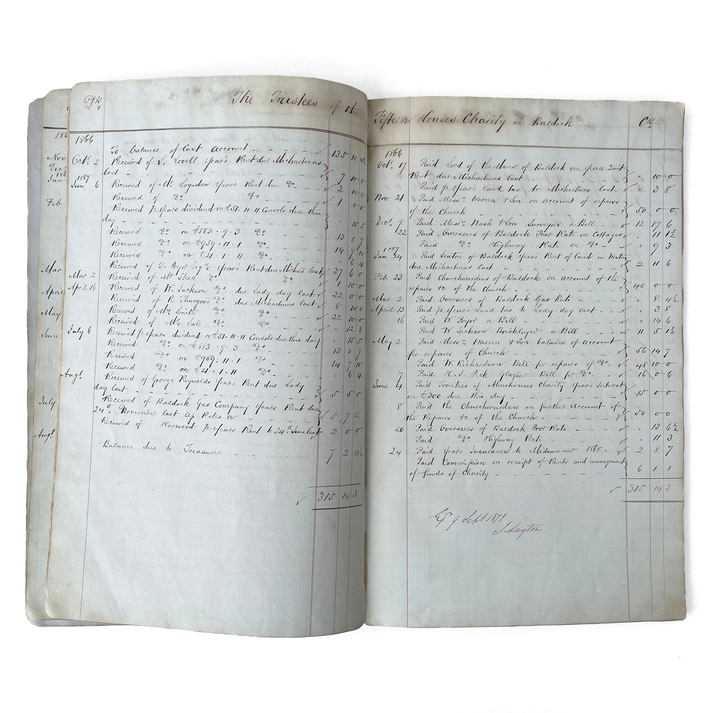 Beautiful 1862 Accounts Book