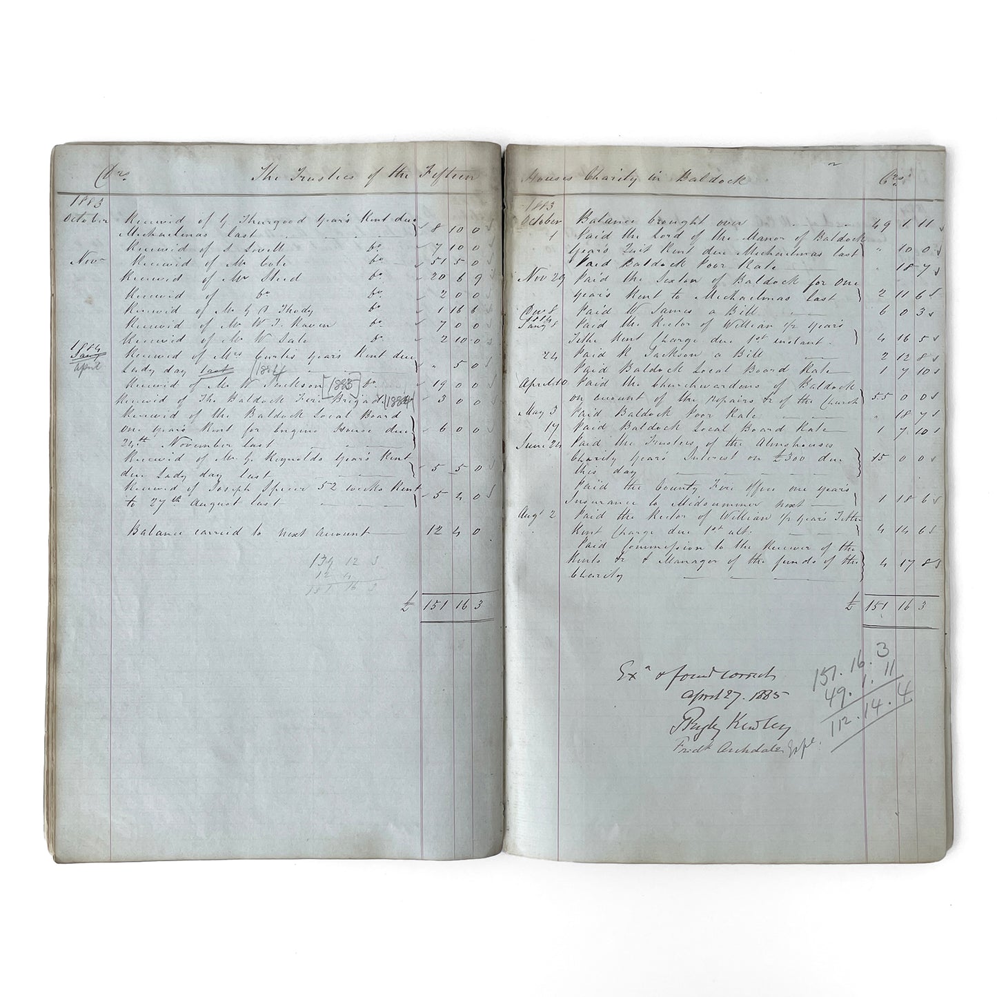 Beautiful 1862 Accounts Book