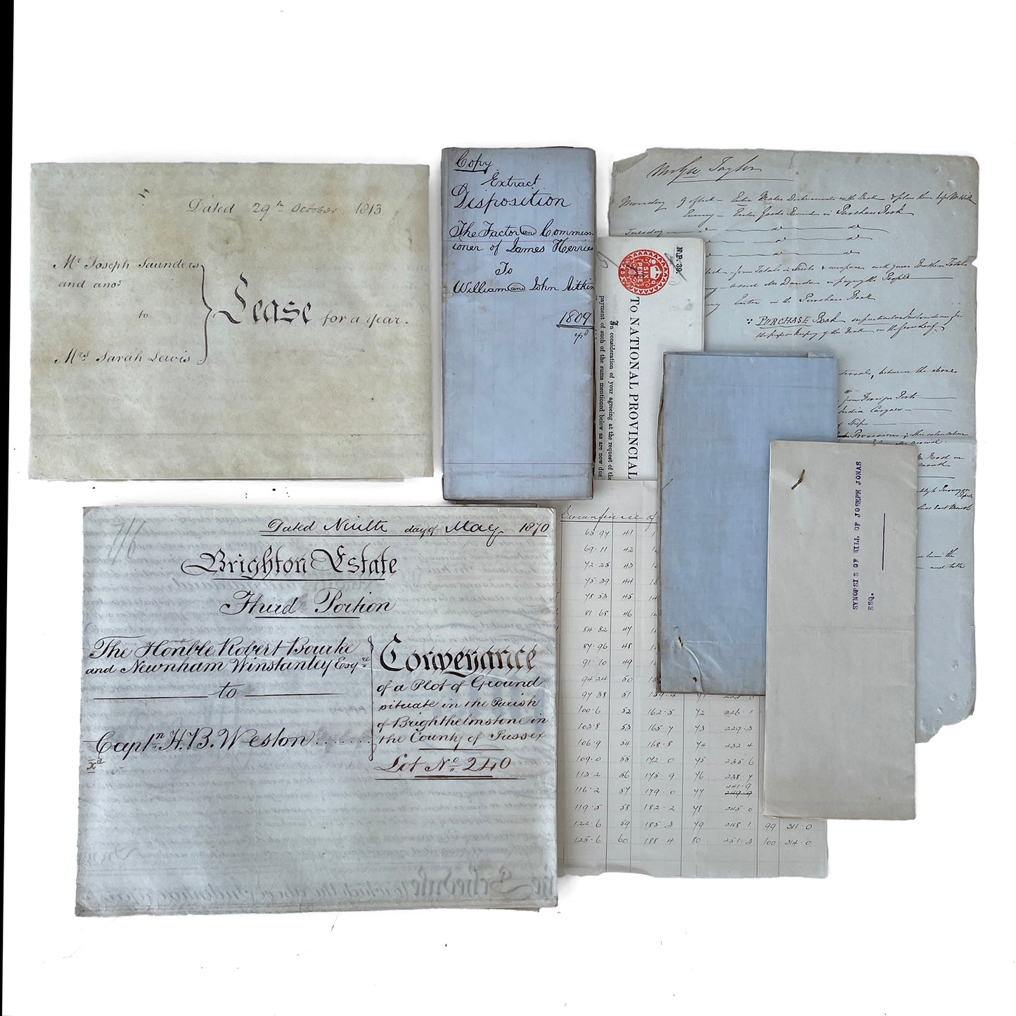 Beautiful Bundle of Legal Documents Circa 1800s – Early 1900s – Bundle 2
