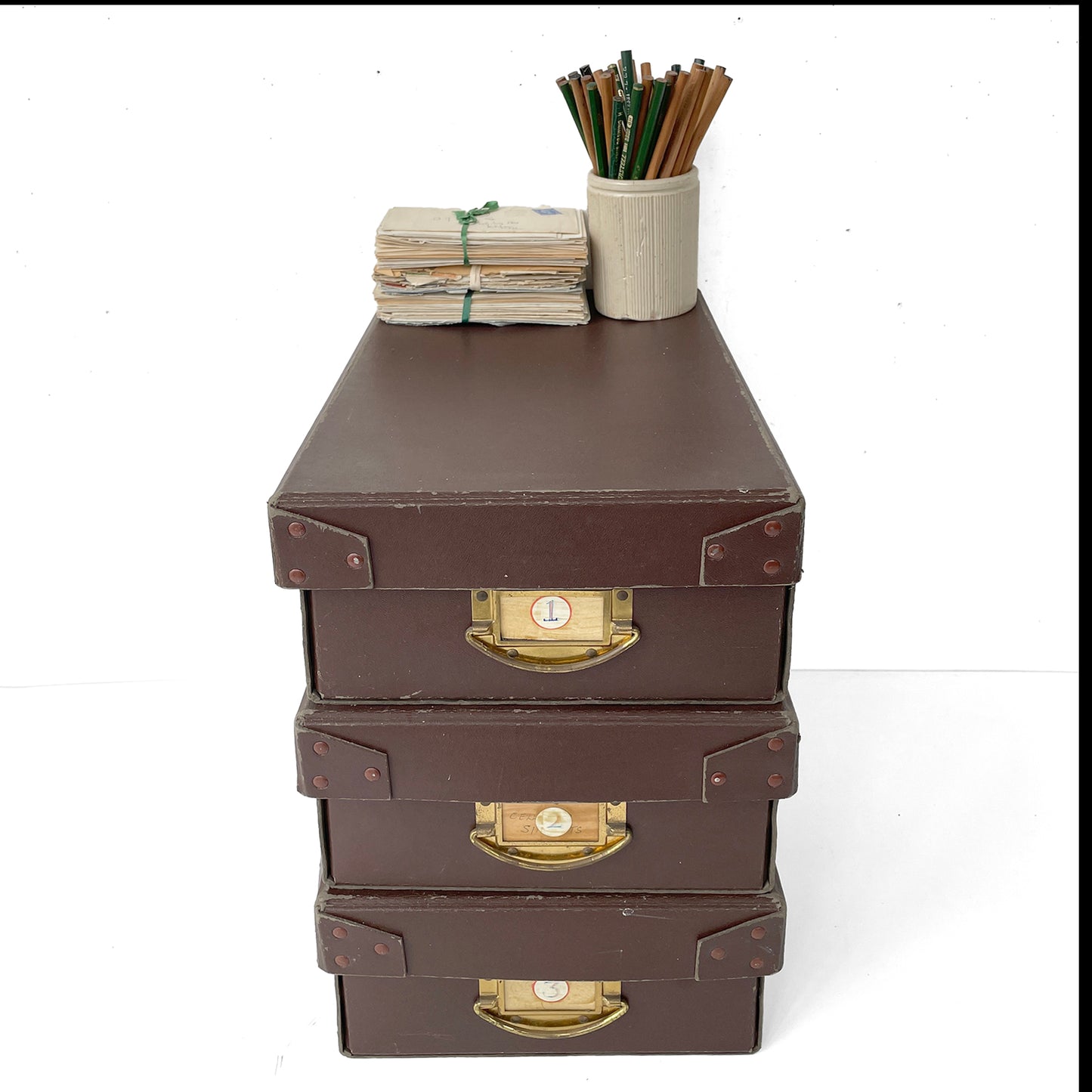 Set of Three 1950s Haberdashery Shop Boxes – OPTION A