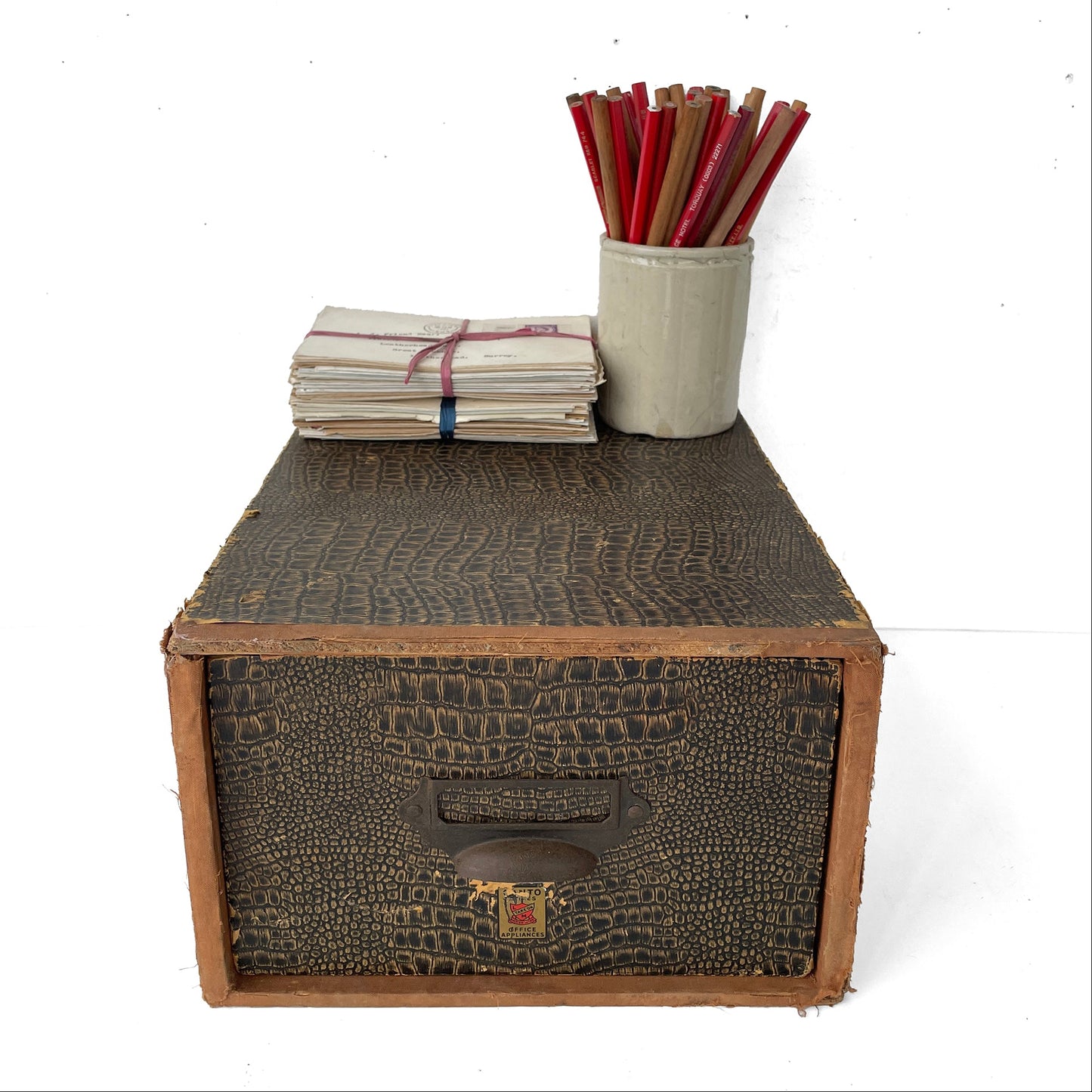 1930s Desktop Index Card Drawer