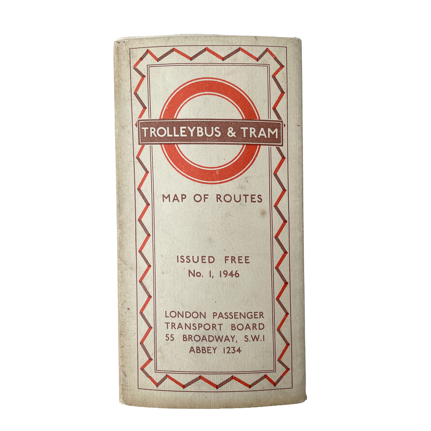 Lovley 1946 Trolleybus & Tram Map of Routes