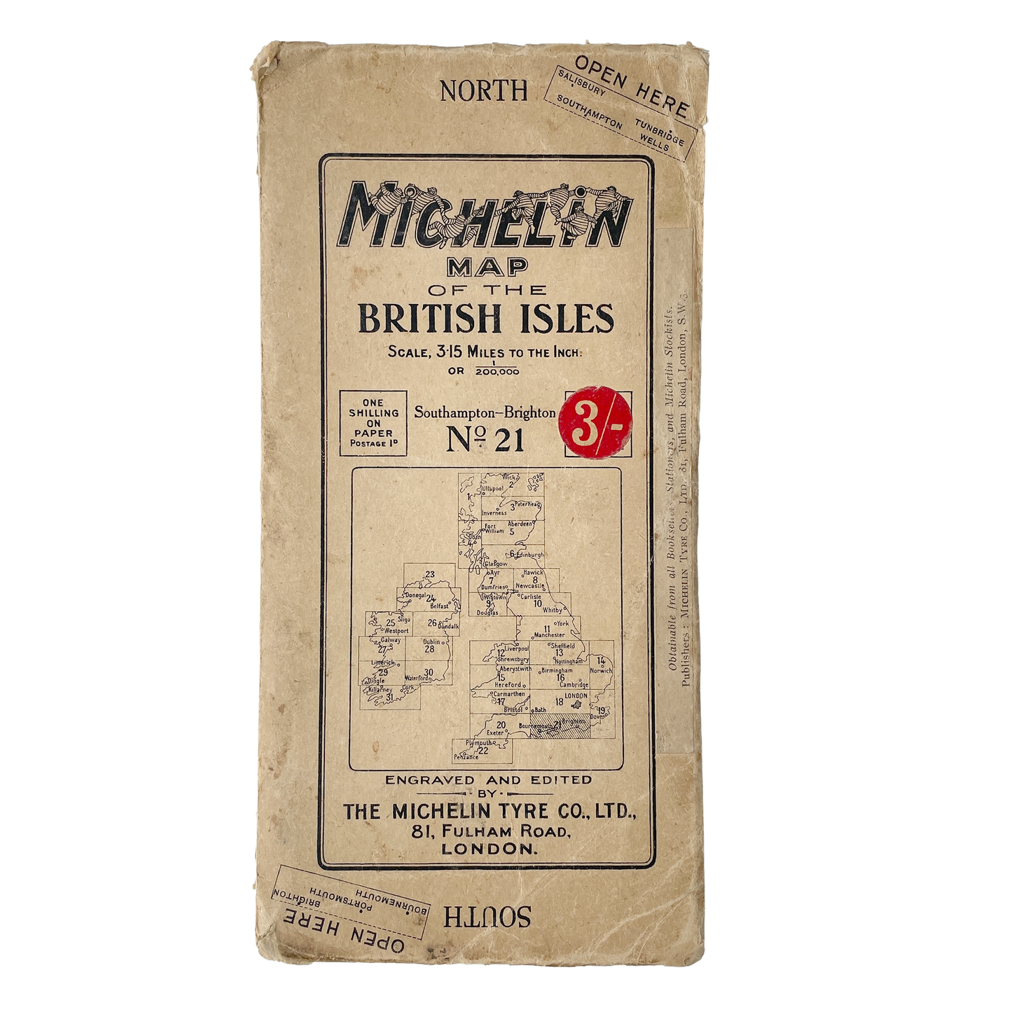 Early 20th Century Map of The Southeast of England