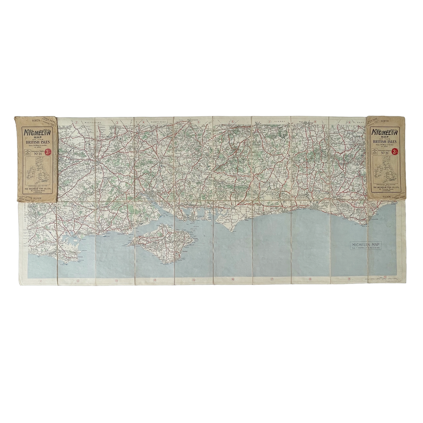 Early 20th Century Map of The Southeast of England