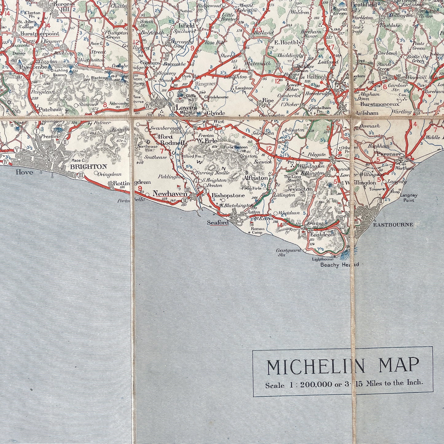 Early 20th Century Map of The Southeast of England