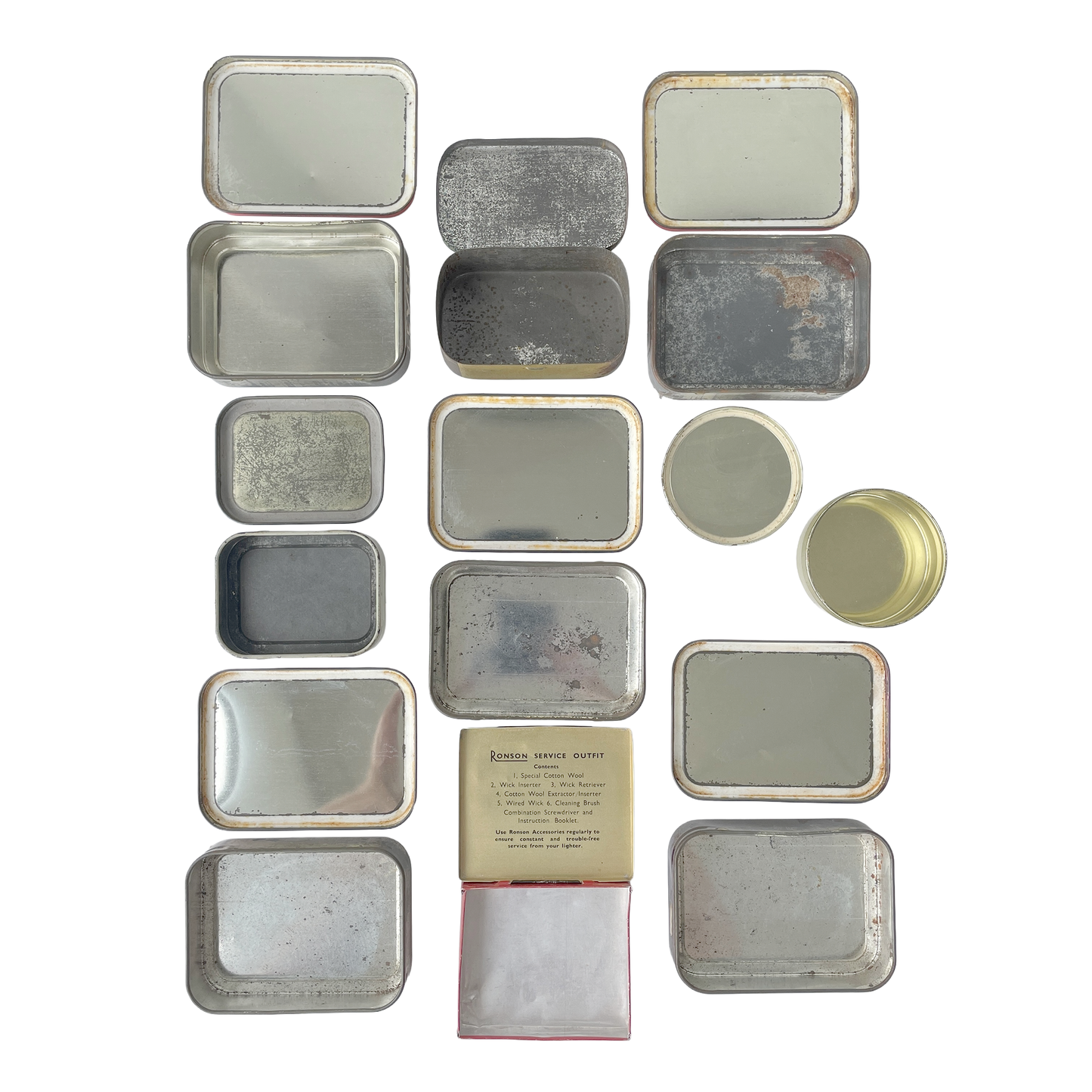 Collection of 9 Vintage Tins