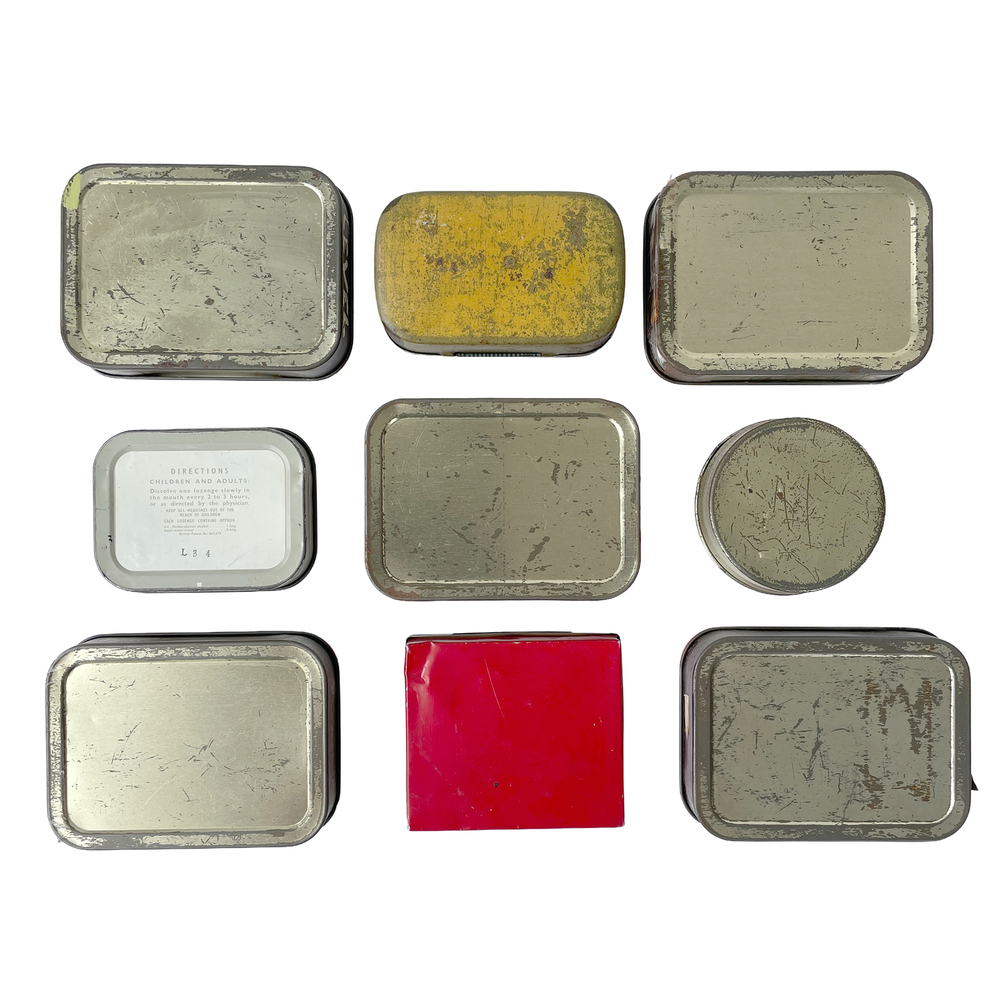 Collection of 9 Vintage Tins