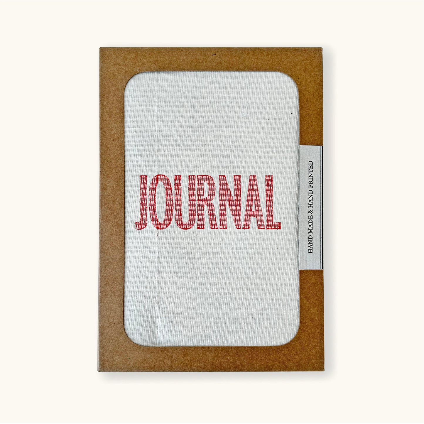 Linen Map Journal With Red Type