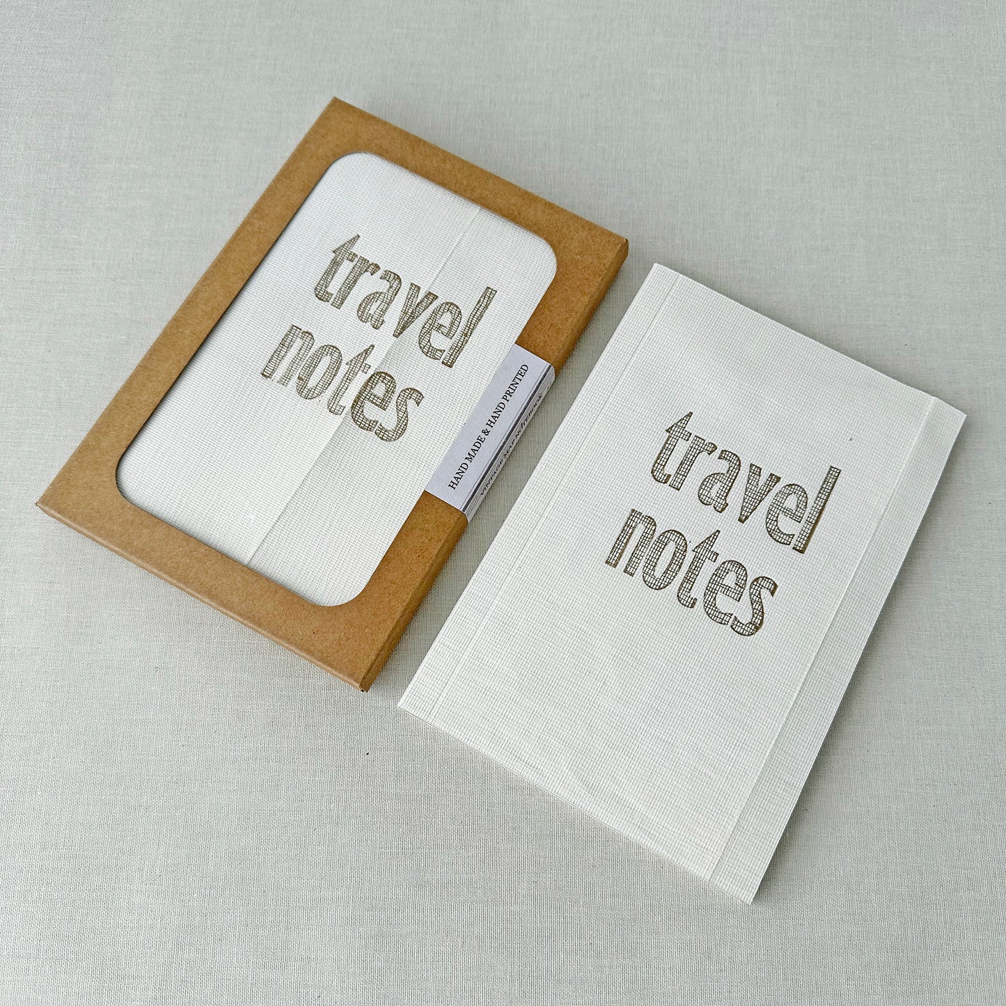 Travel Notes Book With Linen Map Cover – Sukie