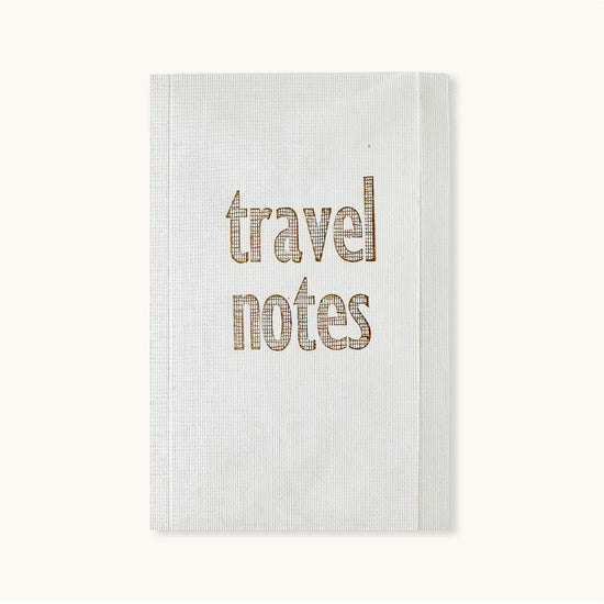 Travel Notes Book With Linen Map Cover