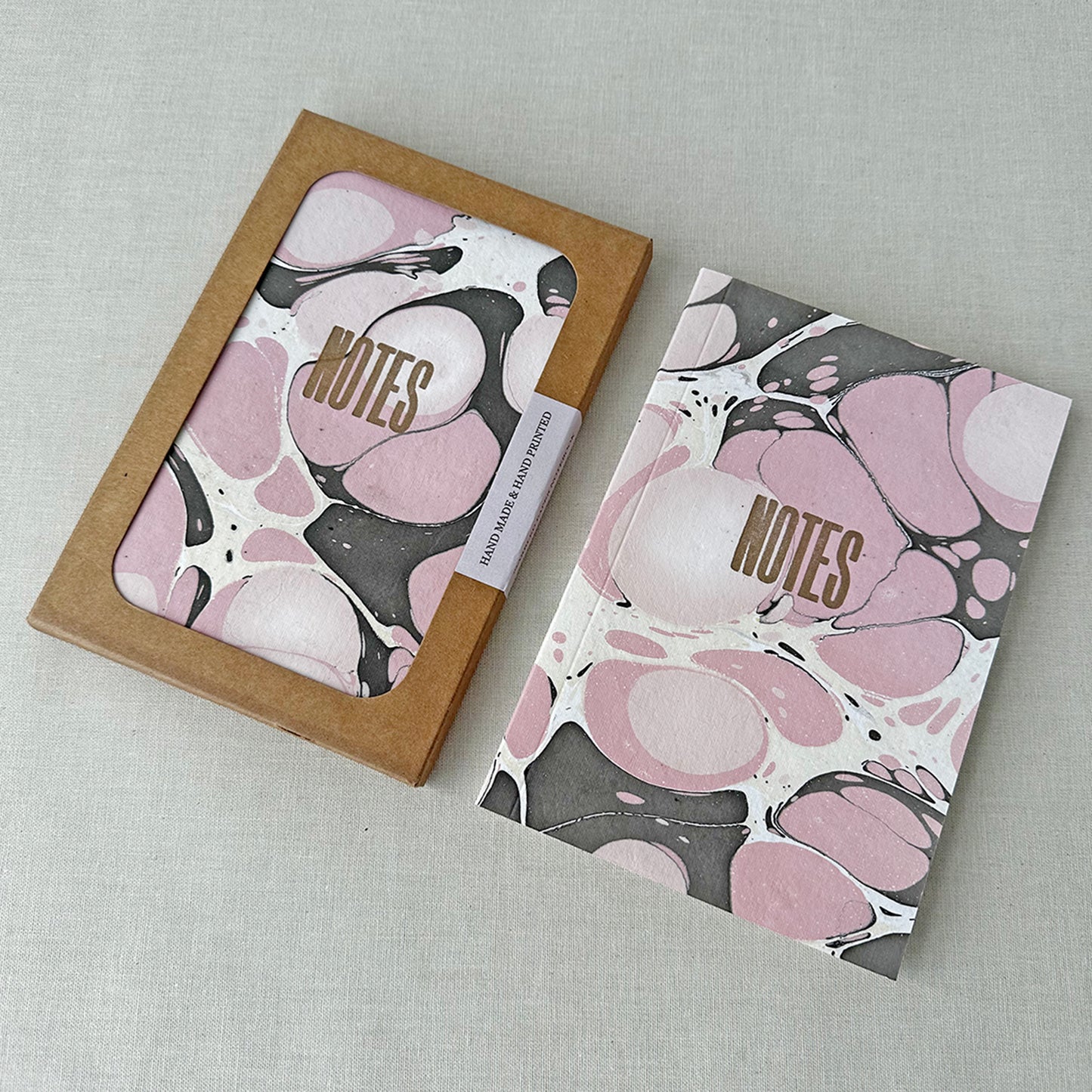 Pink Marbled Notebook