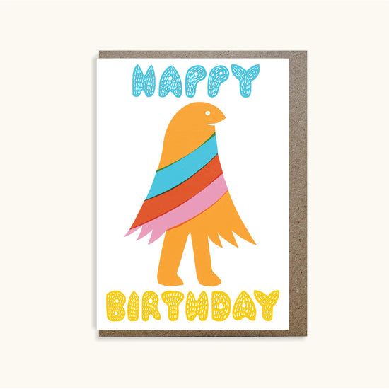Rainbow Bird Birthday Card